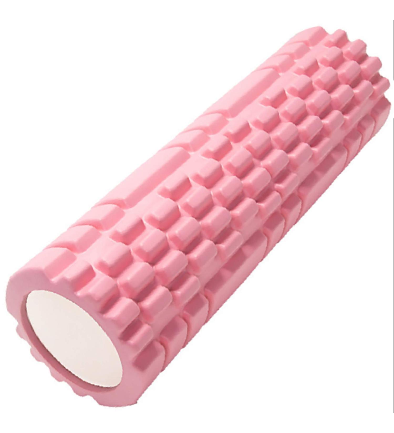Buy Pink Pilates & Yoga Foam Roller | Multifunctional Fascia Roll for Muscle Strength & Massage | International Shipping Available - Buy Online on GoSupps.com