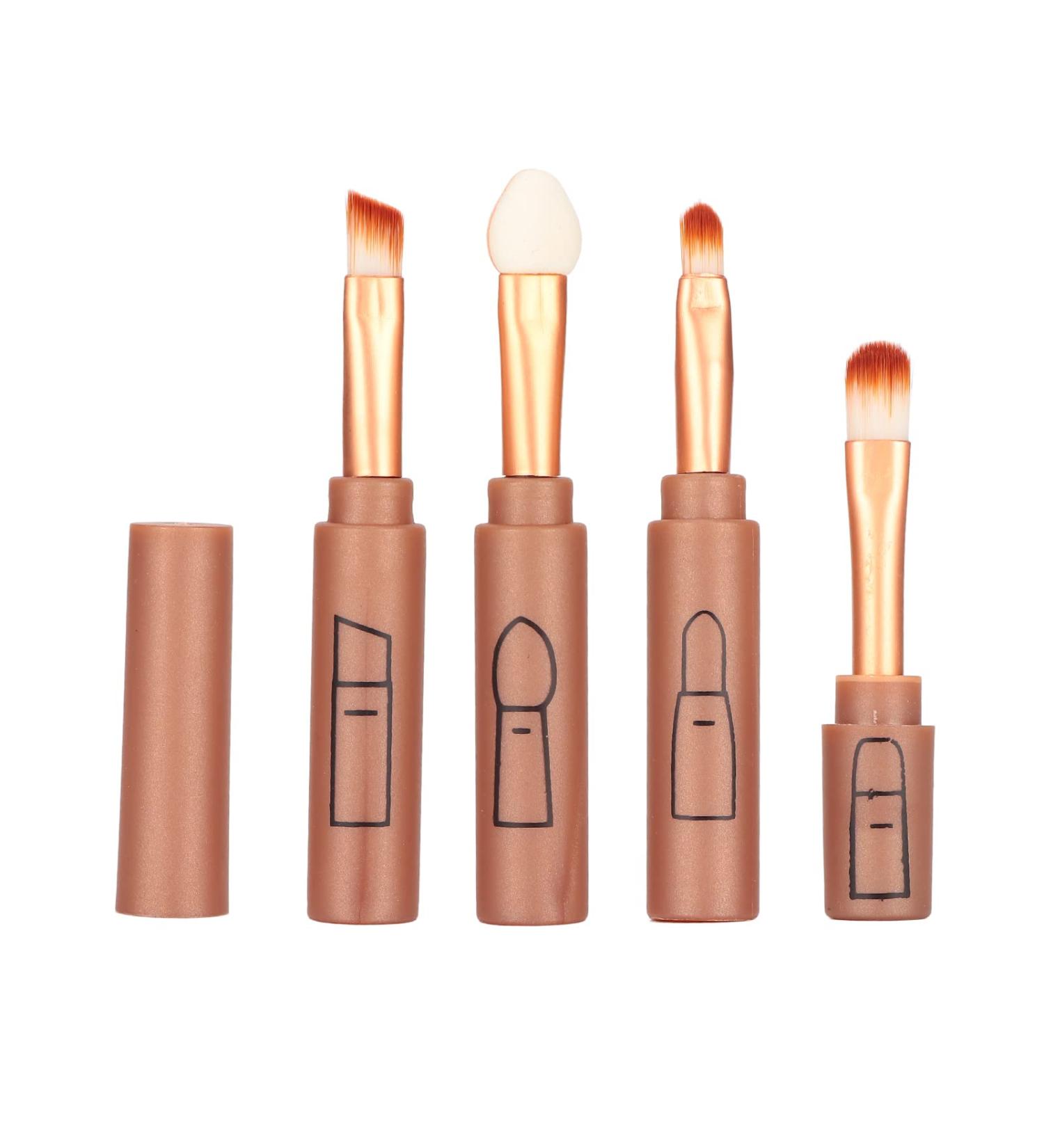 4-in-1 Telescopic Makeup Brush Set | Mini Bearable Lip & Eyebrow Blending Brushes for Flawless Cosmetics - Buy Online on GoSupps.com