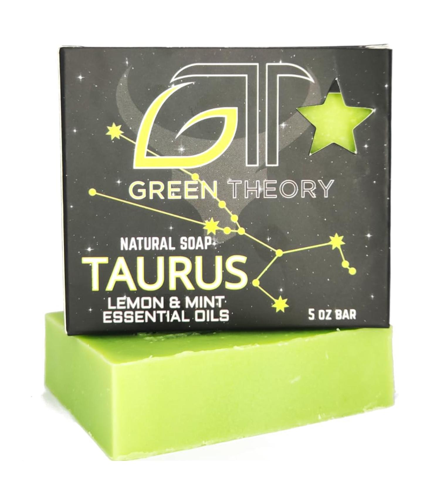 Taurus Natural Soap by Green Theory | Cold Process All Natural Oils | Lemon & Spearmint | Made in USA | 5 oz Bar - Best International Shipping - Buy Online on GoSupps.com