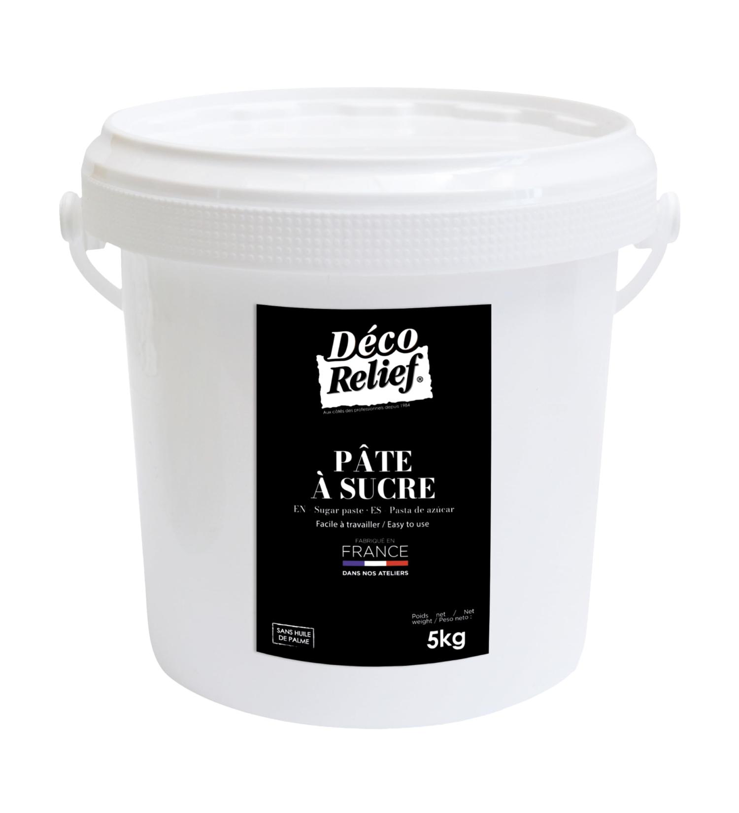 D co Relief - White Sugar Paste 5 kg - Professional Sugar Paste for Cakes Pastries - White - Made in France