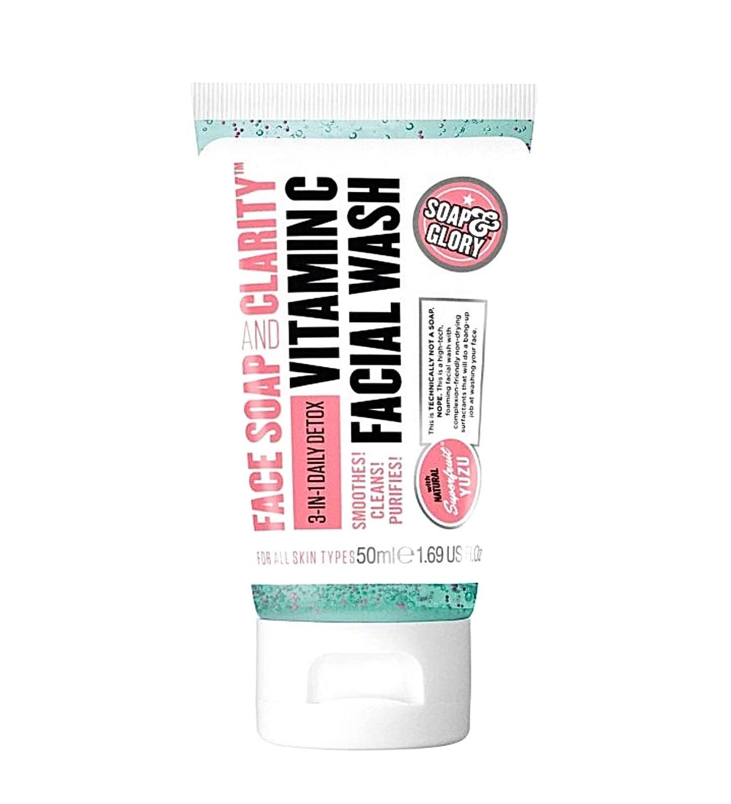 Soap & Glory Face Soap & Clarity Vitamin C Facial Wash (50ml) - Refreshing Face Cleanser - Buy Online on GoSupps.com