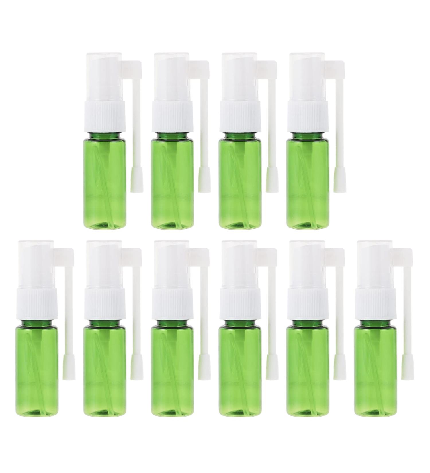 Hemoton 10 Pack Refillable Nasal Spray Bottles 15 ml - Empty Nasal Sprayers for Travel - Green 9x2.4x2.4 cm - Buy Online on GoSupps.com