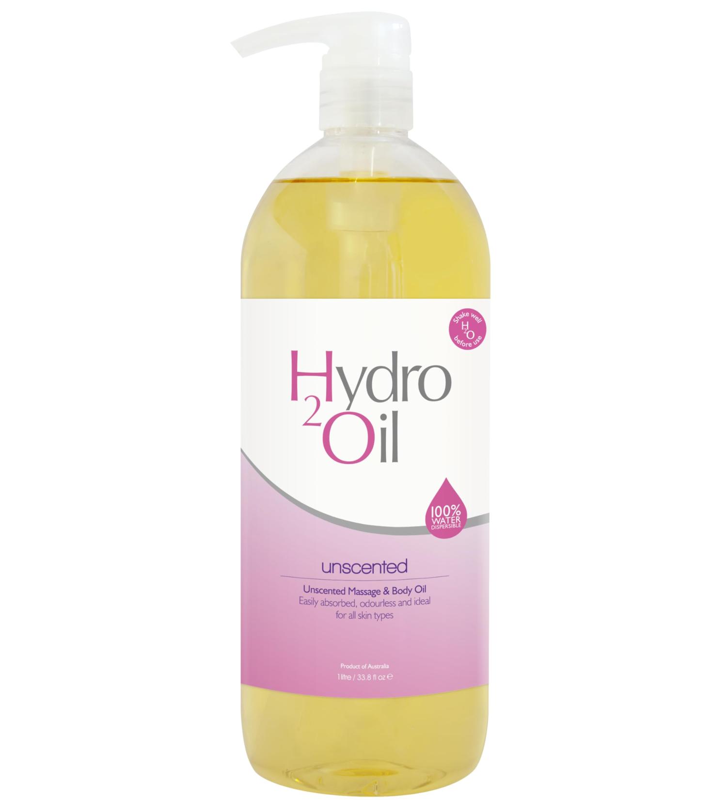 Hydro 2 Oil Unscented Massage Oil 33.8 fl oz - Water Dispersible Jojoba & Grapeseed Oil Vitamin E Enriched - Shop Internationally - Buy Online on GoSupps.com