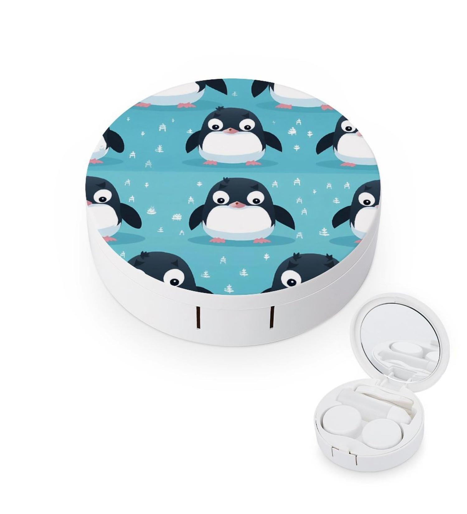 Buy Portable Penguin Contact Lens Case with Mirror | Cute Travel Kit for Eye Lens - Buy Online on GoSupps.com