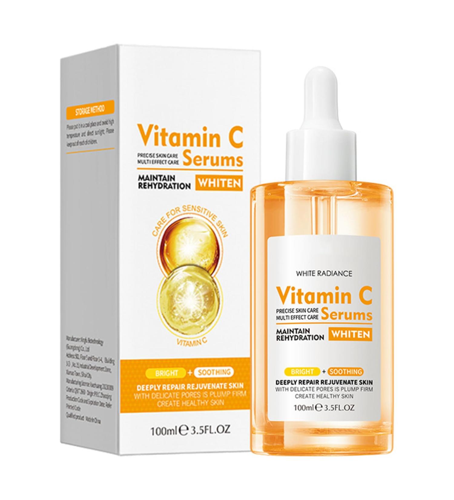 100ML Face Essence for Women Hydrating Moisturizer Serum Natural Deep Nourishment Lightweight Non Greasy Skincare Dry Sensitive Skin Daily Care Vitamin C Essence One Size One Size Vitamin C Essence