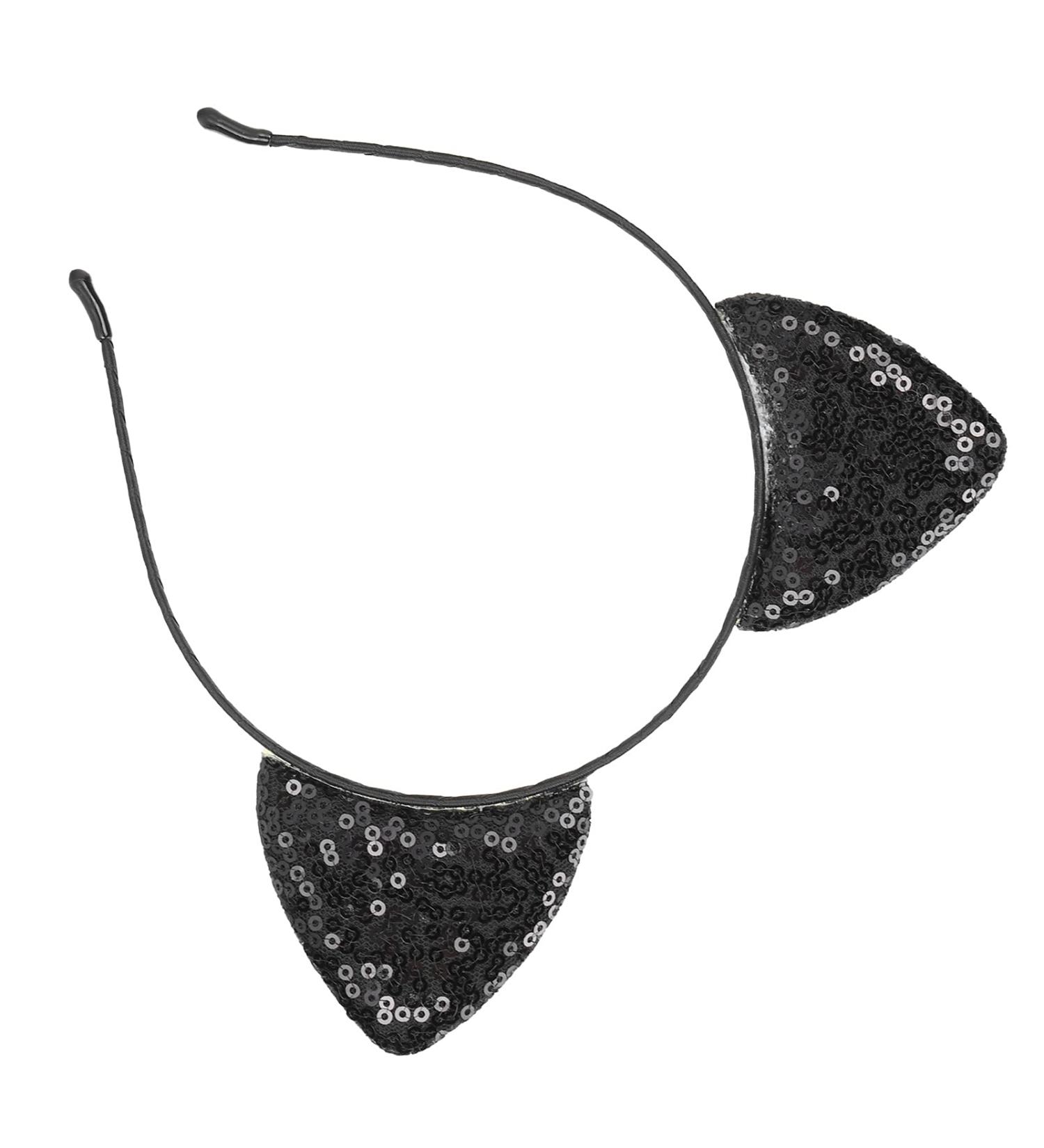 Shop Shiny Black Cat Ears - Perfect for Christmas Halloween Weddings & Parties | Durable & Stylish Everyday Wear - Buy Online on GoSupps.com