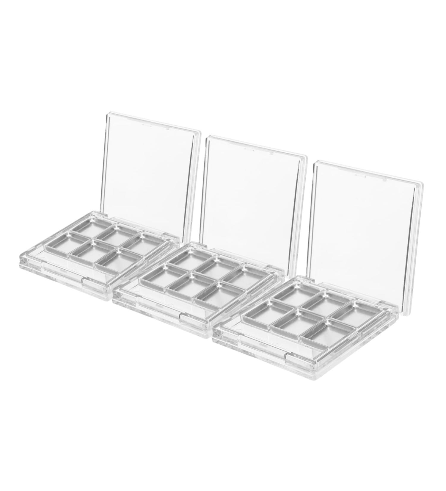 Healeved 3ensembles Palette de Fards Paupi res Vide Transparente avec Rangement pour Pinceaux et Compartiments pour Tester les Couleurs de Maquillage - Buy Online on GoSupps.com