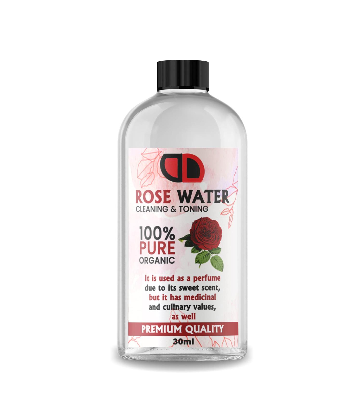 Rose water hydrosol/organic cleansing toner spray for the face (30 ml)