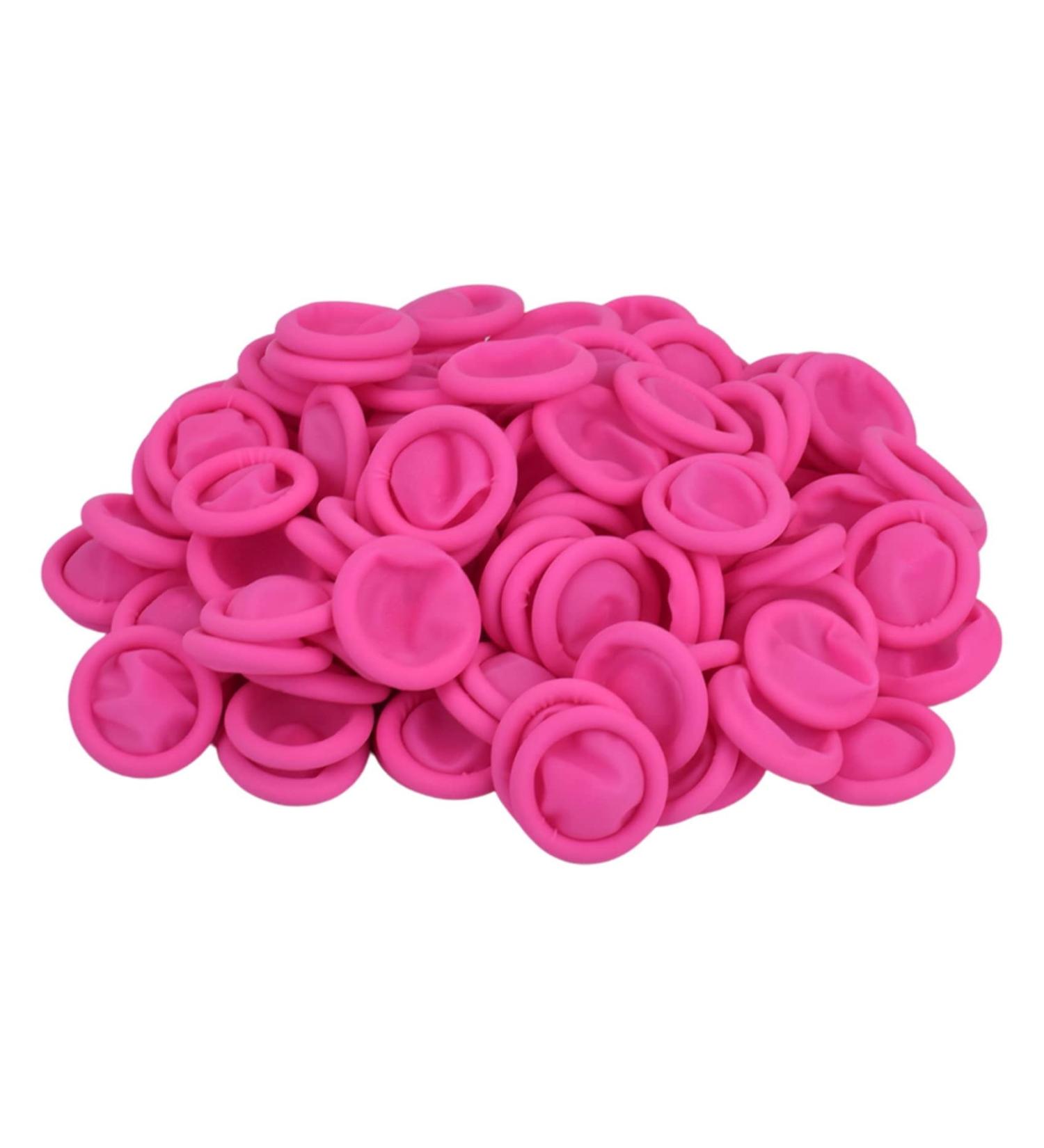 200 Pcs Pink Disposable Finger Protectors | Latex Anti-Static Finger Cots for Beauty & Electronic Repair - Buy Online on GoSupps.com