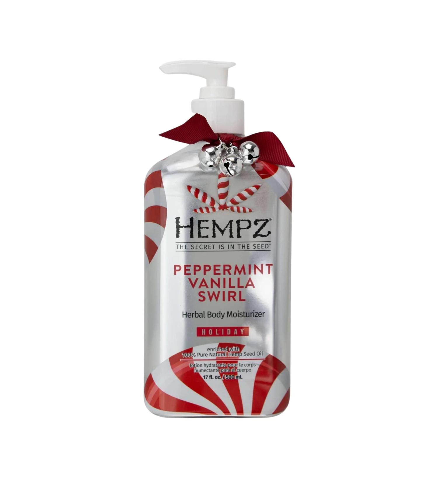 Hempz Peppermint Vanilla Swirl Herbal Body Lotion 17 oz - Limited Edition Moisturizer for Soft Skin - 1-Pack - Buy Online on GoSupps.com
