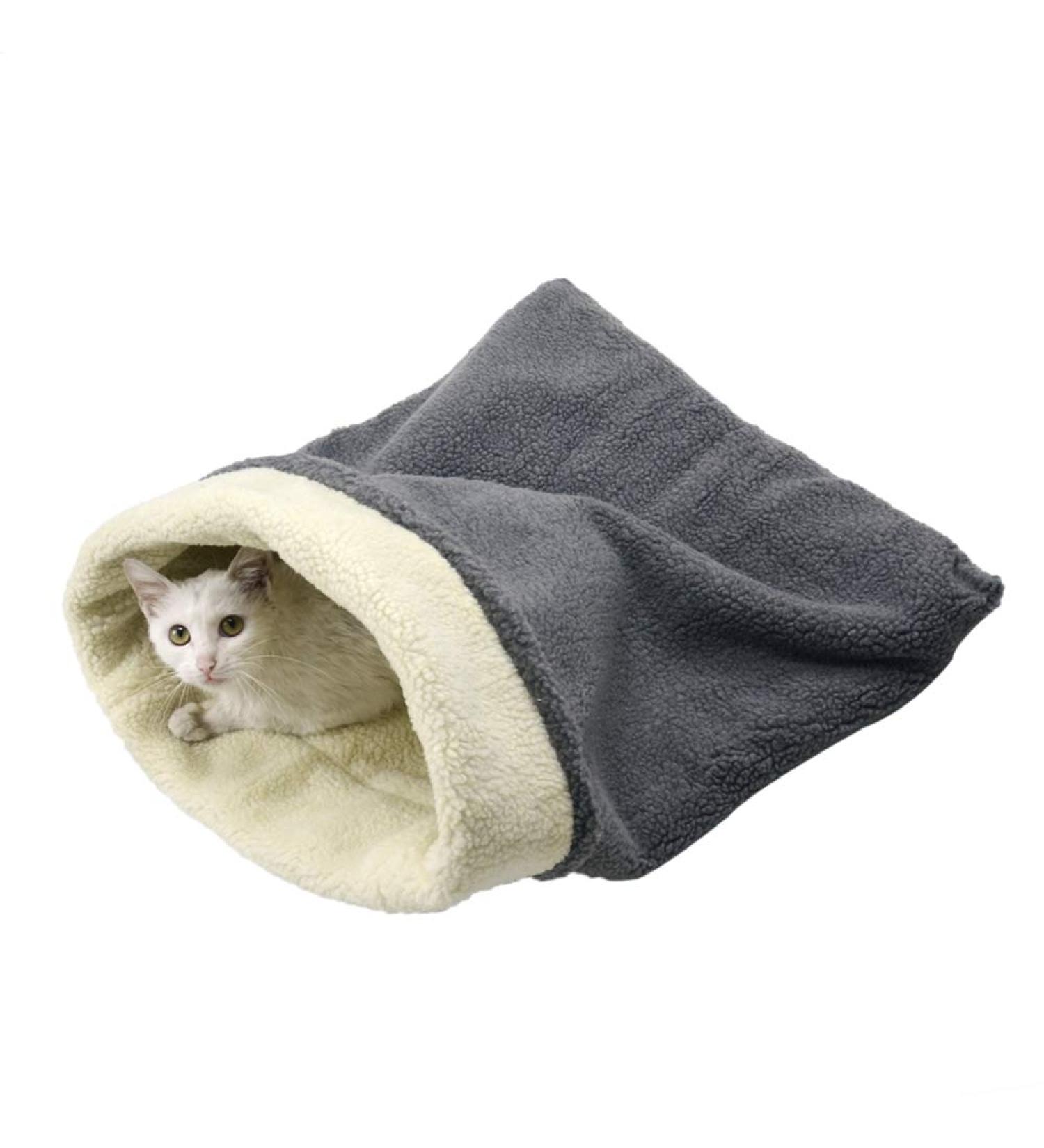 Cat Bed Cave Sleeping Bag - Self Warming Pad for Cats and Small Dogs - Buy Online on GoSupps.com