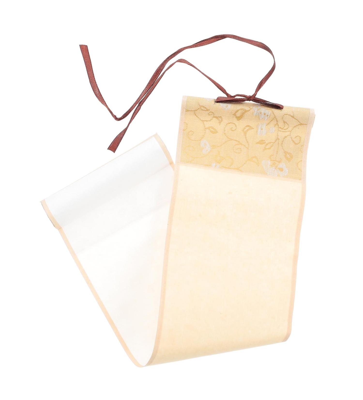 NUOBESTY Rice Paper Scroll Calligraphy Asian Silk Scroll Prop Chinese Paper Scrolls Office Hanging The Fabric Assorted Color 2 38X10X2.5CM - Buy Online on GoSupps.com