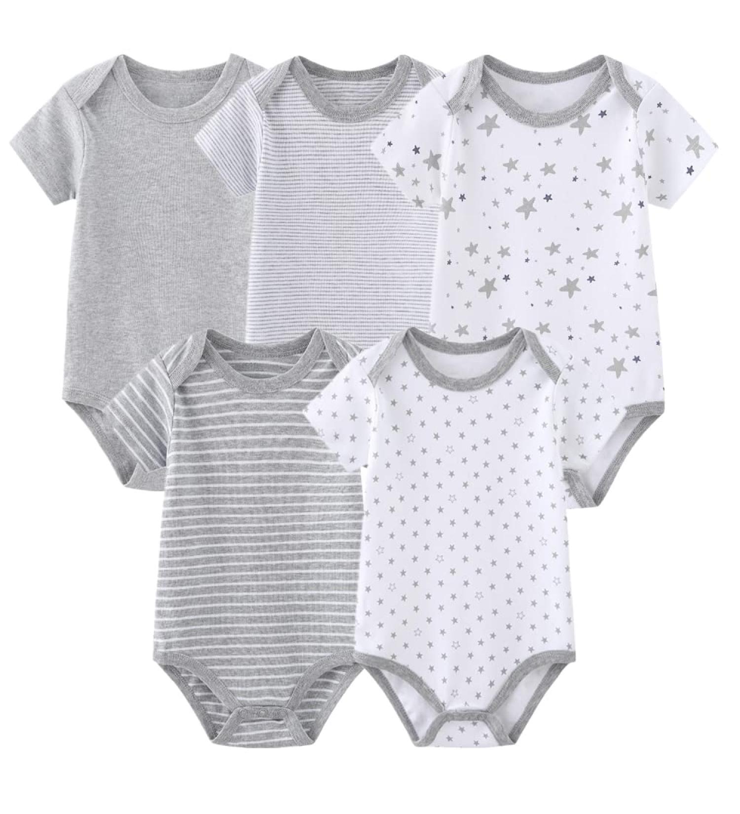 MAMIMAKA Baby Bodysuits Set | Short Sleeve Onesies for Baby Boys and Girls (3-6 Months) - Buy Online on GoSupps.com