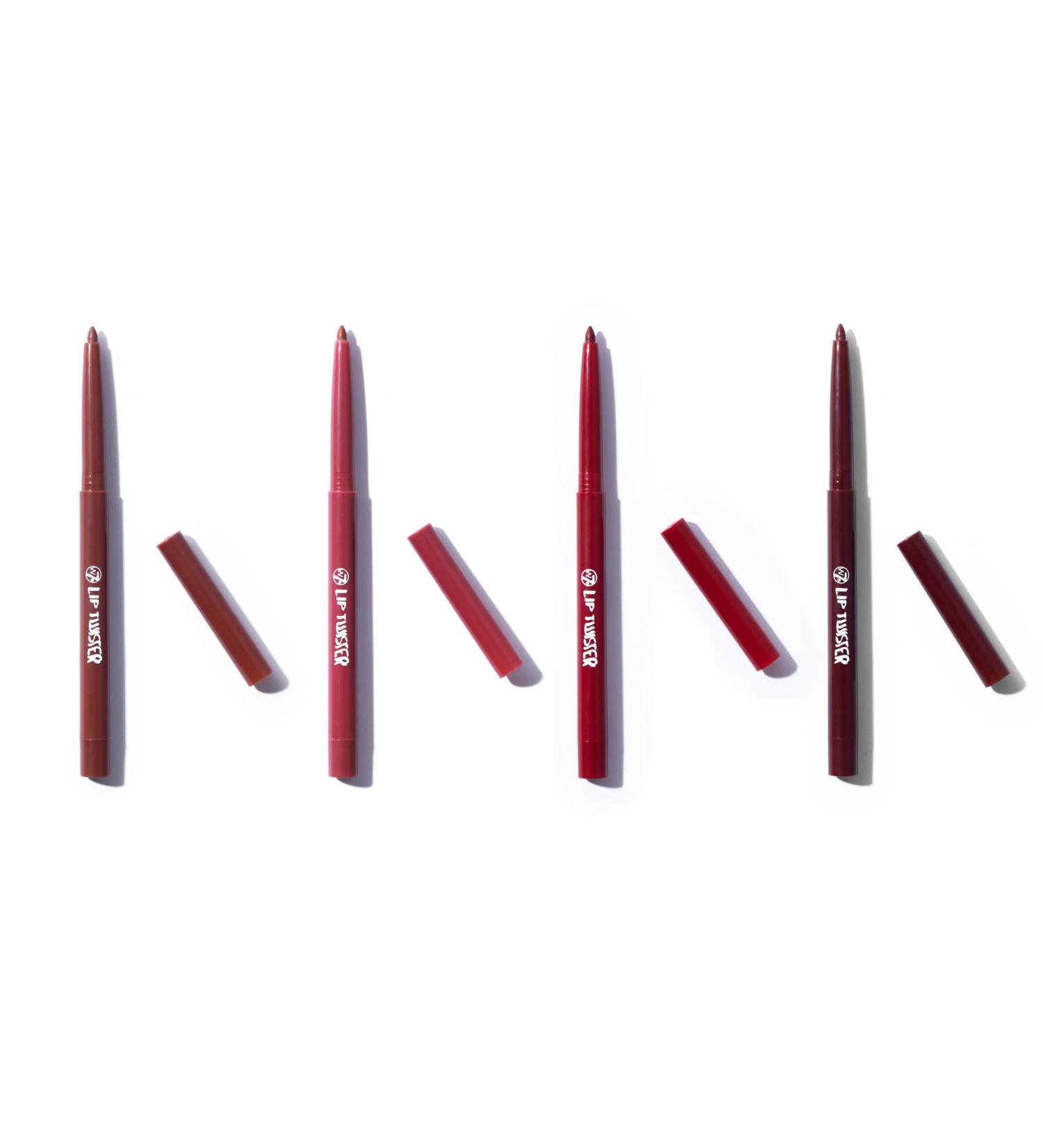 W7 Lip Twister Lip Liner Multi-Pack - 4 Creamy & Blendable Shades (Red Nude Brown Pink) for Perfect Lip Definition & Shape | International Shipping Available - Buy Online on GoSupps.com