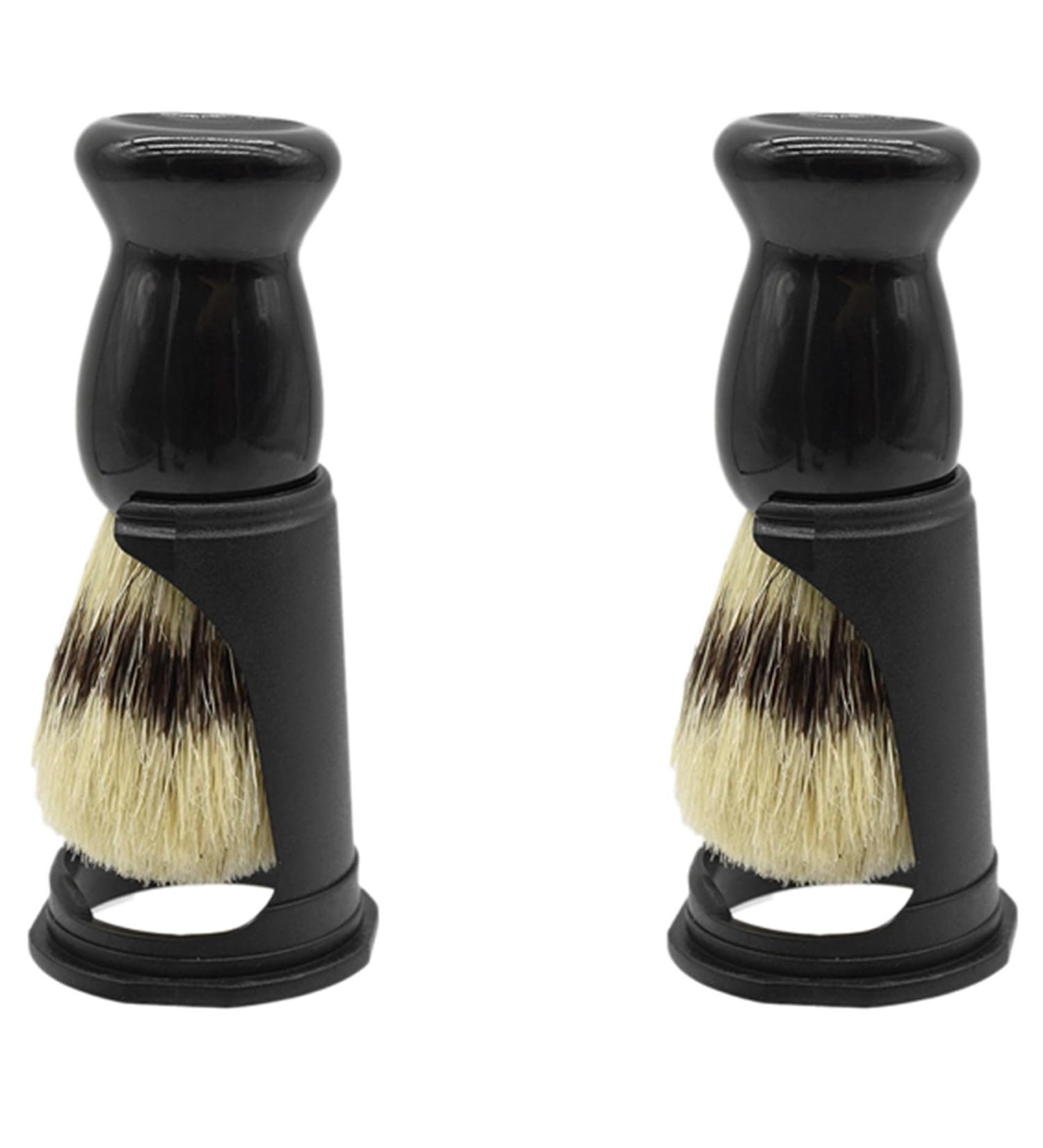 Buy TsoLay 2X Soft Pig Bristle Beard Brush & Comb Kit - Barber Shaving Tool for Men with Stand Holder - International Shipping Available - Buy Online on GoSupps.com