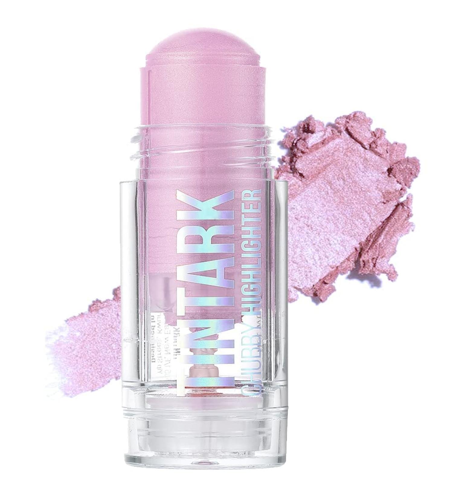 TINTARK Chubby Cream Highlighter Stick - Glitter Eyeshadow & Face Makeup | Ariel - Purple - Buy Online on GoSupps.com