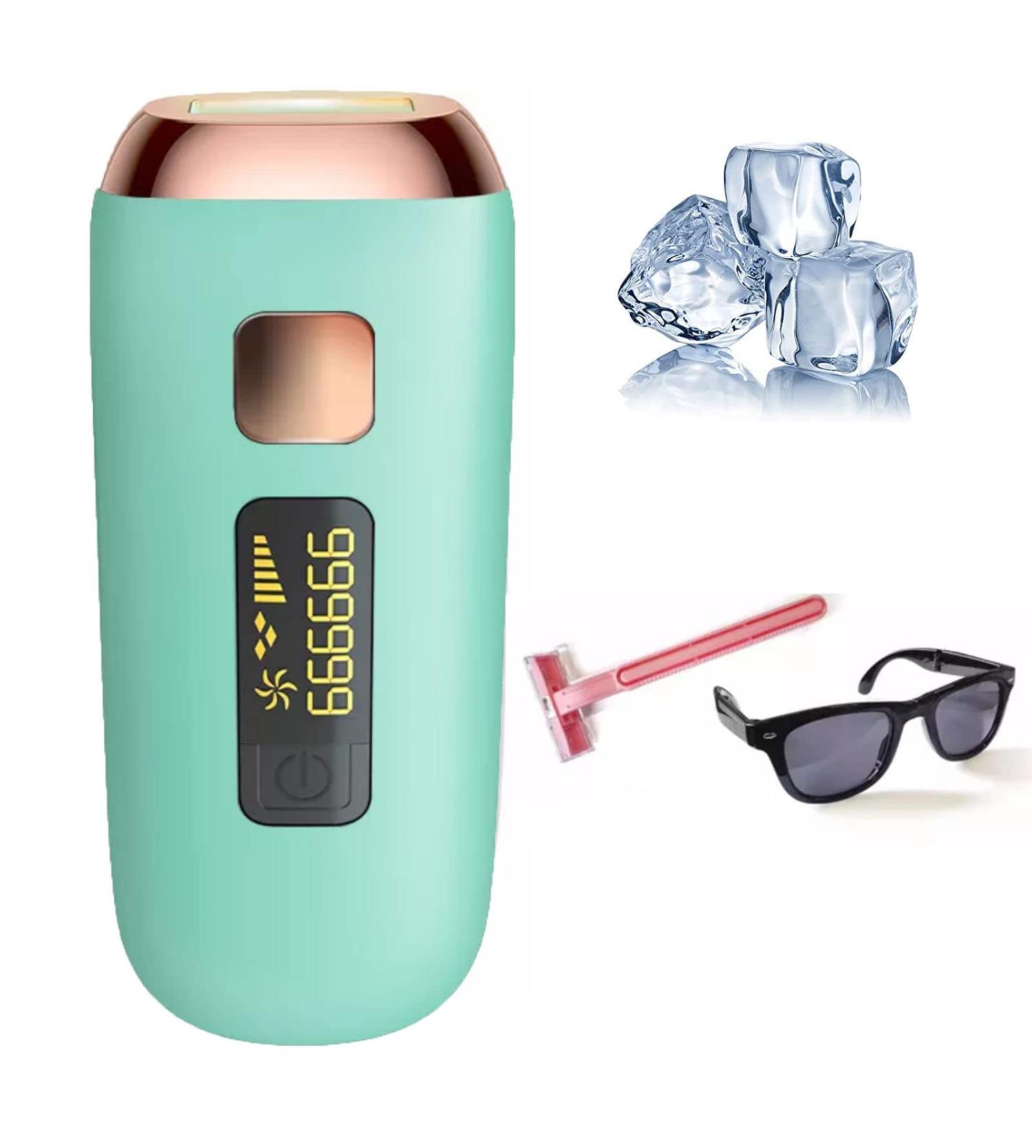 Laser Hair Removal for Women - Permanent Painless IPL Device, Upgraded to 999,999 Flashes, 5 Energy Levels, 2 Modes - Beautify Skin Face Body Bikini - Light Green - Buy Online on GoSupps.com
