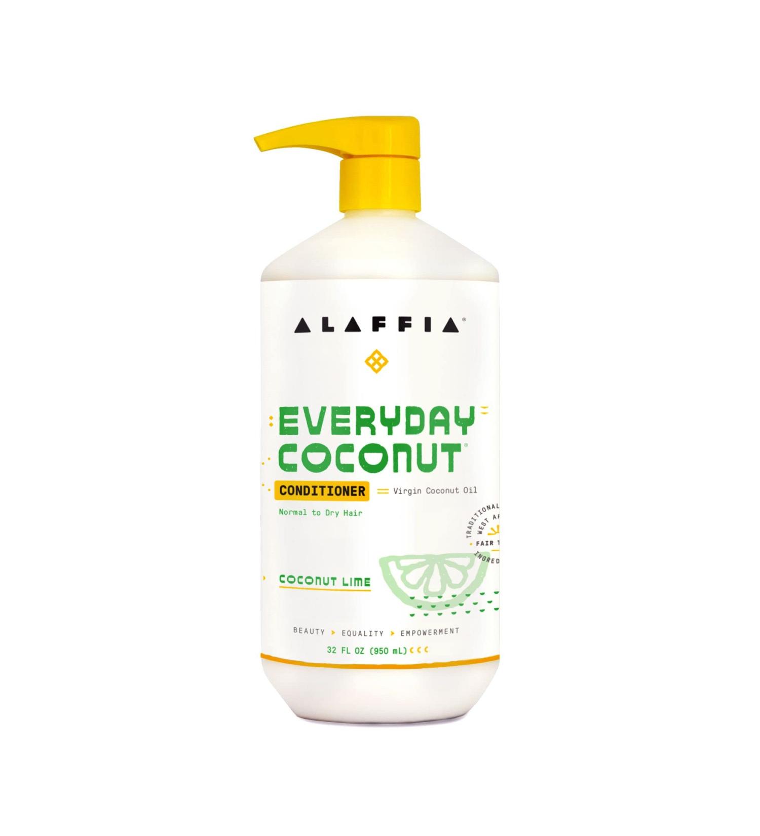 Alaffia Everyday Coconut Conditioner - Coconut Lime 32 fl oz for Normal to Dry Hair - Buy Online on GoSupps.com