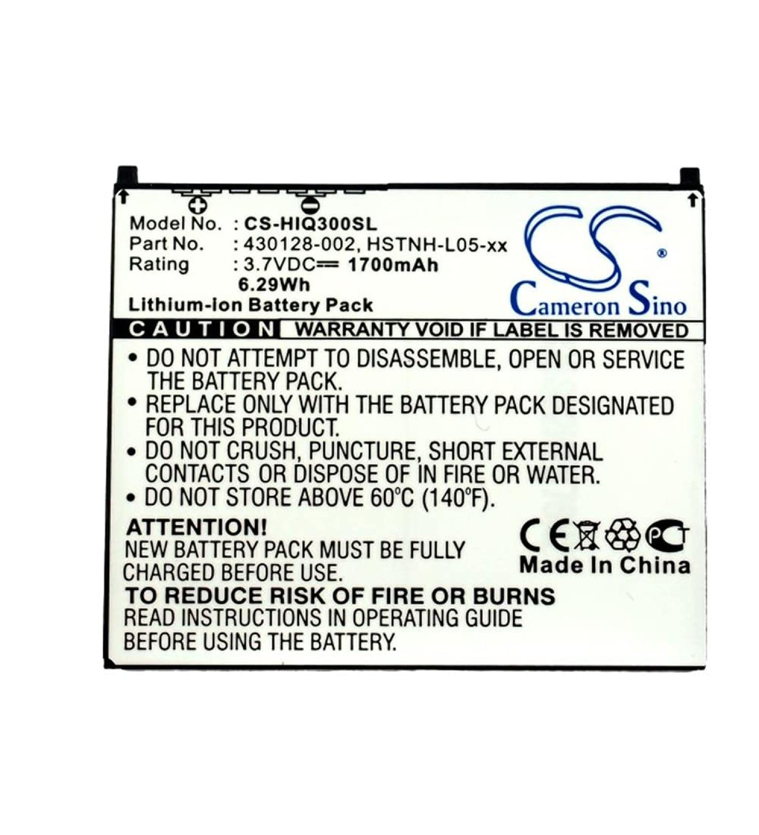 Buy Replacement Battery for HP iPAQ 300 Series - 3.7V 1700mAh Li-ion | International Shipping Available - Buy Online on GoSupps.com