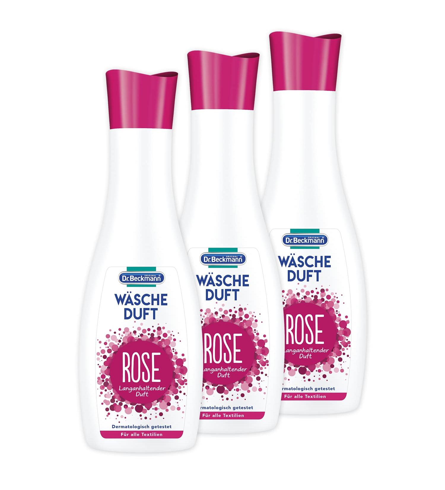 Dr. Beckmann Laundry Air Rose - Fresh Fragrance Without Fabric Softener | 3 Pack (3x250ml) - Suitable for All Textiles - Buy Online on GoSupps.com