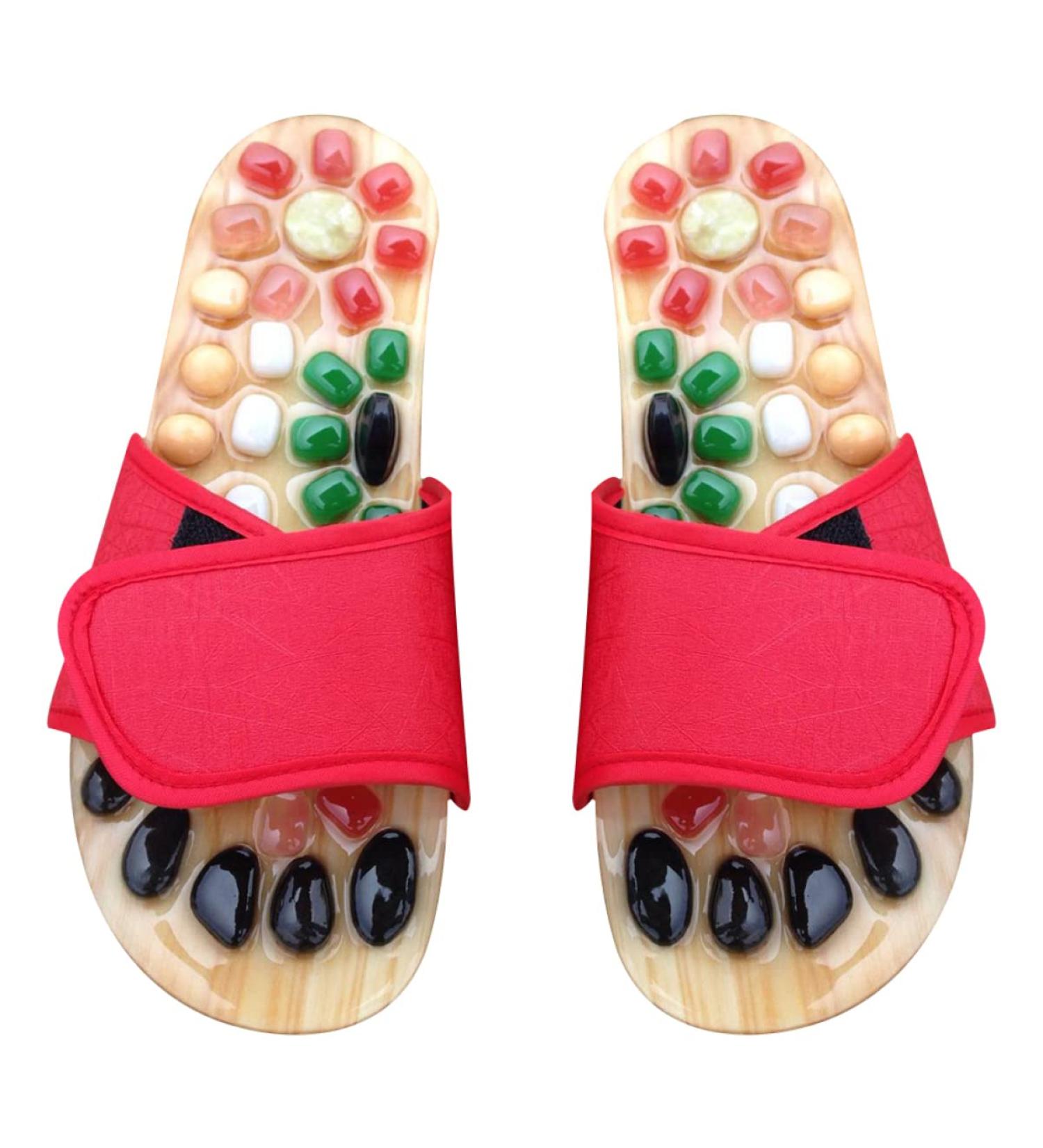 Healeved Acupuncture Jade Relief - Foot Massage Device for Men & Women | Acupressure Sandals for Fasciitis Relief | Size 39-40 - Buy Online on GoSupps.com