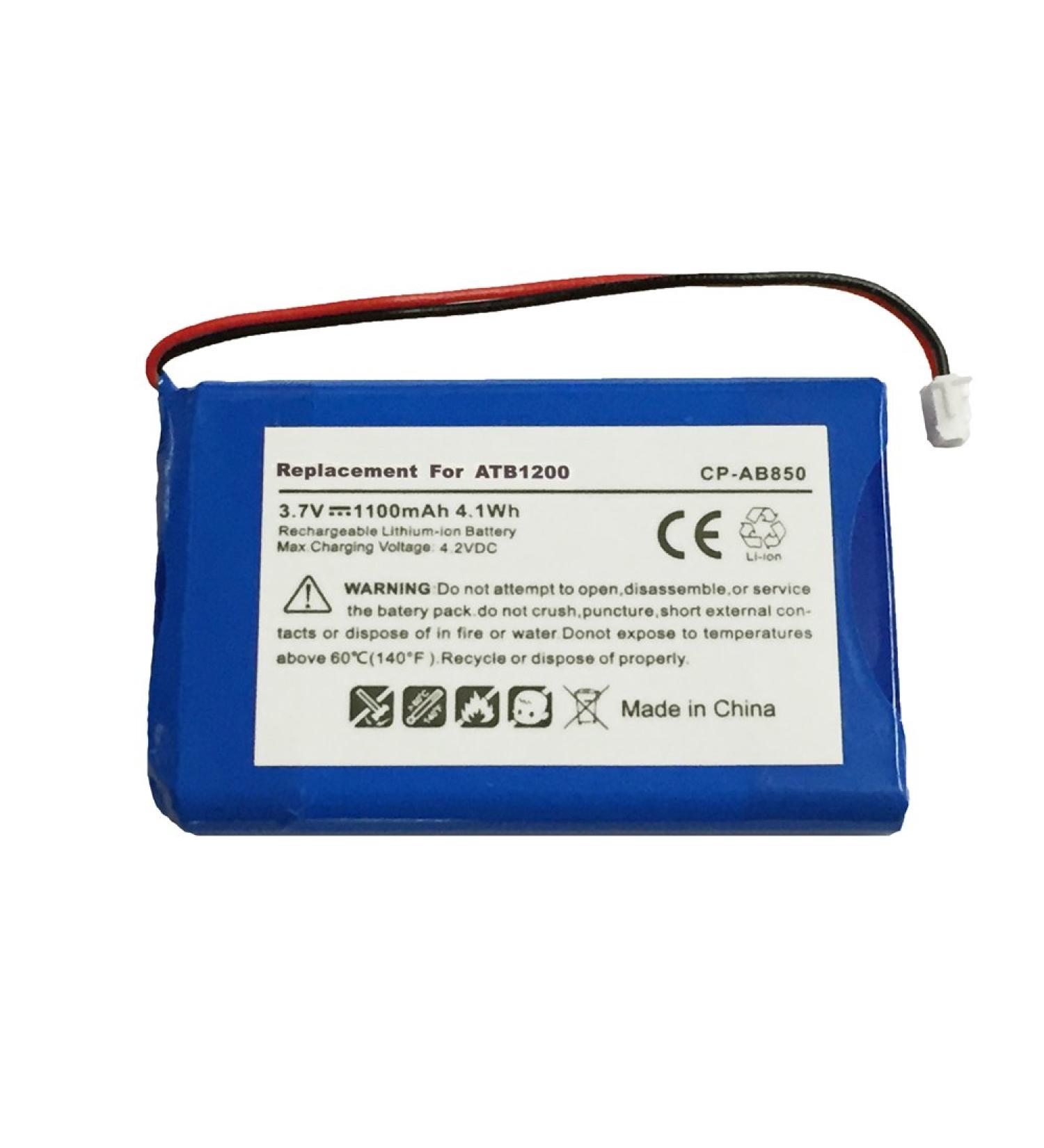 High Capacity 1100mAh ATB-850 ATB-950 ATB-1200 Battery Replacement Compatible with RTI T1 T1-B T2 T2+ T2-B T2-C T2-Cs T3 & TheaterTouch Universal Remote Controllers