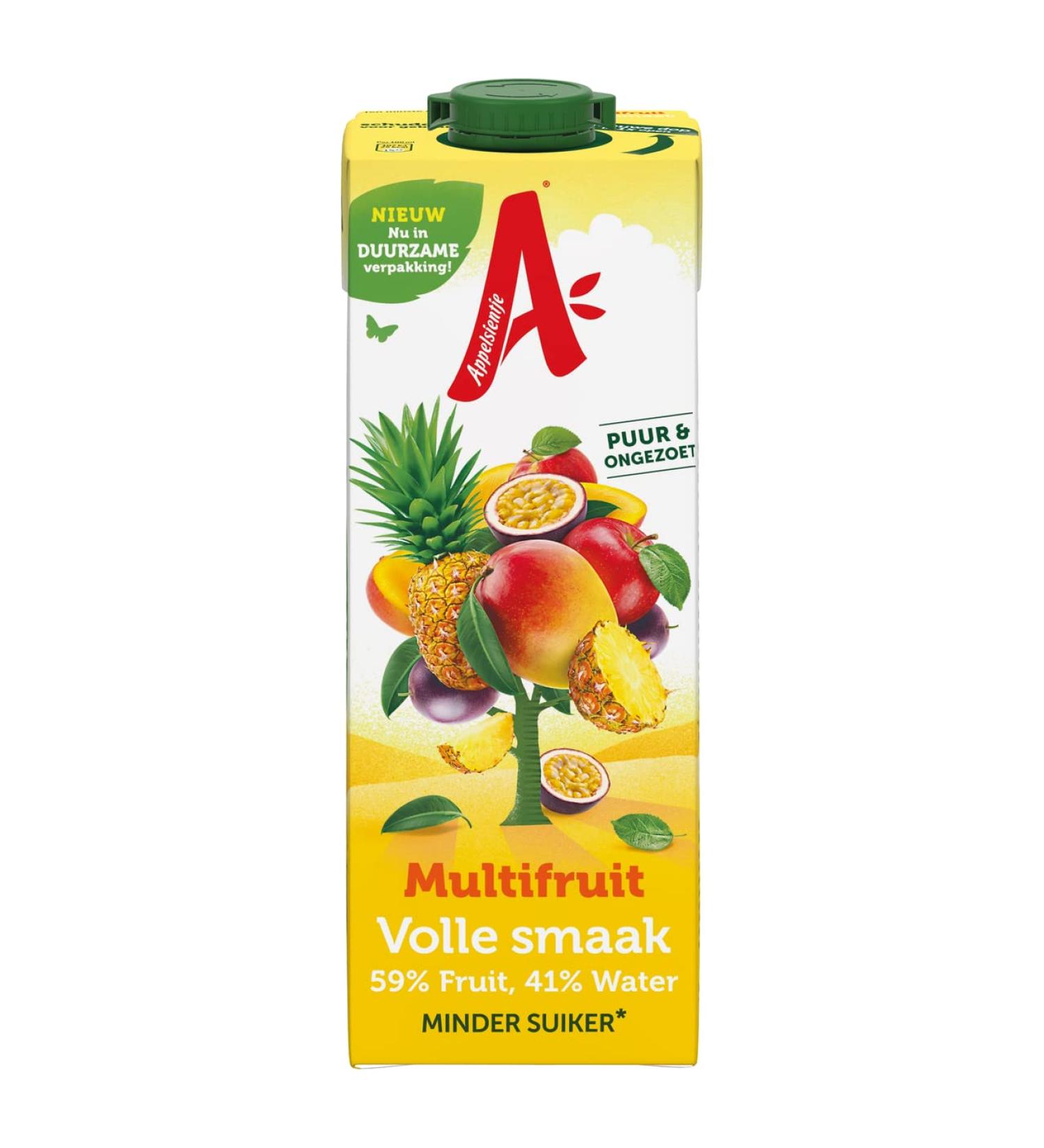 RIEDEL BV Appelsientje Less Fruit Sugar multifruit 8x1 liter