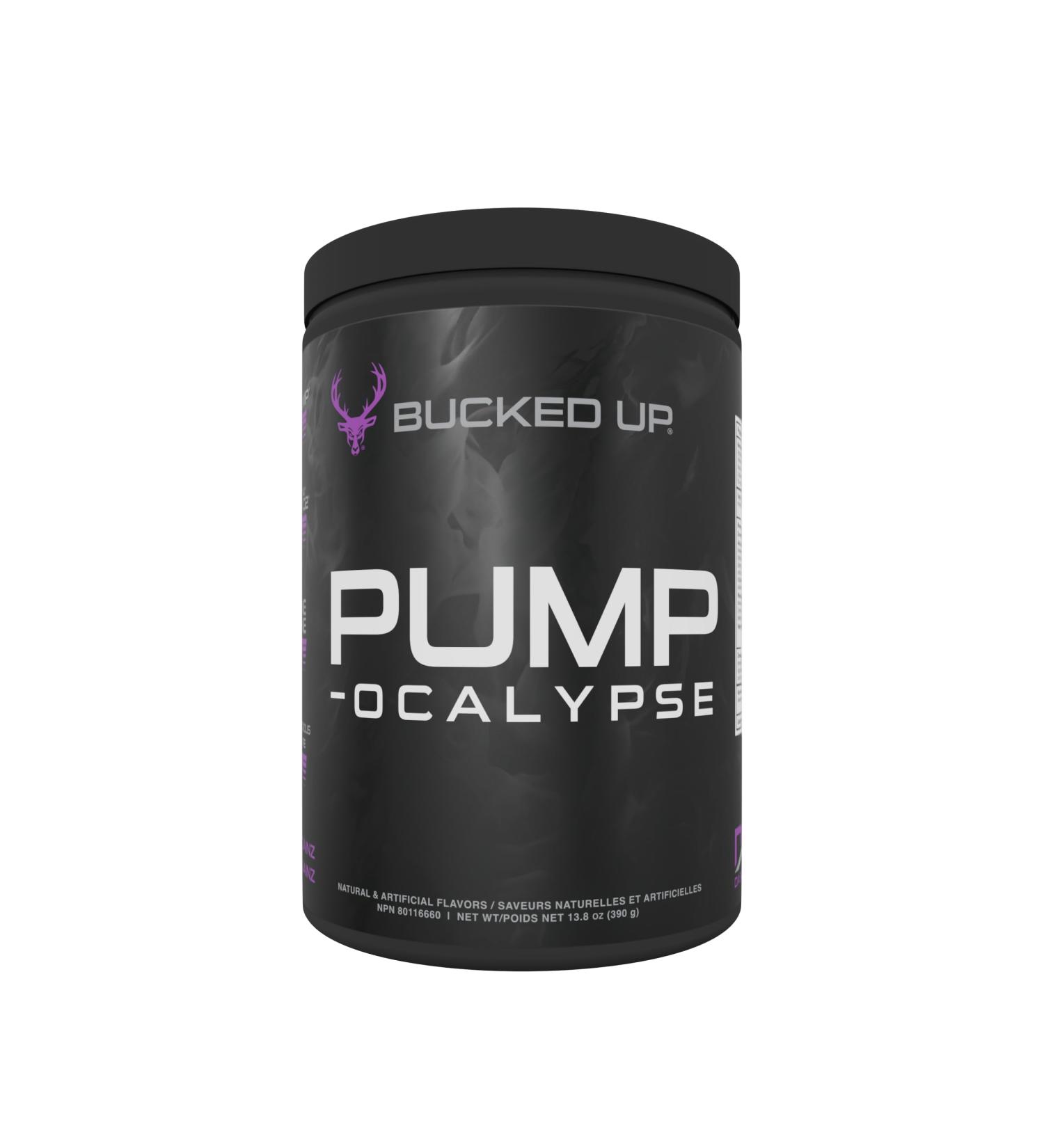 BUCKED UP PUMP-OCALYPSE Pre Workout - Intense Pumps Power & Endurance Grape Gainz 30 Servings - Buy Online on GoSupps.com