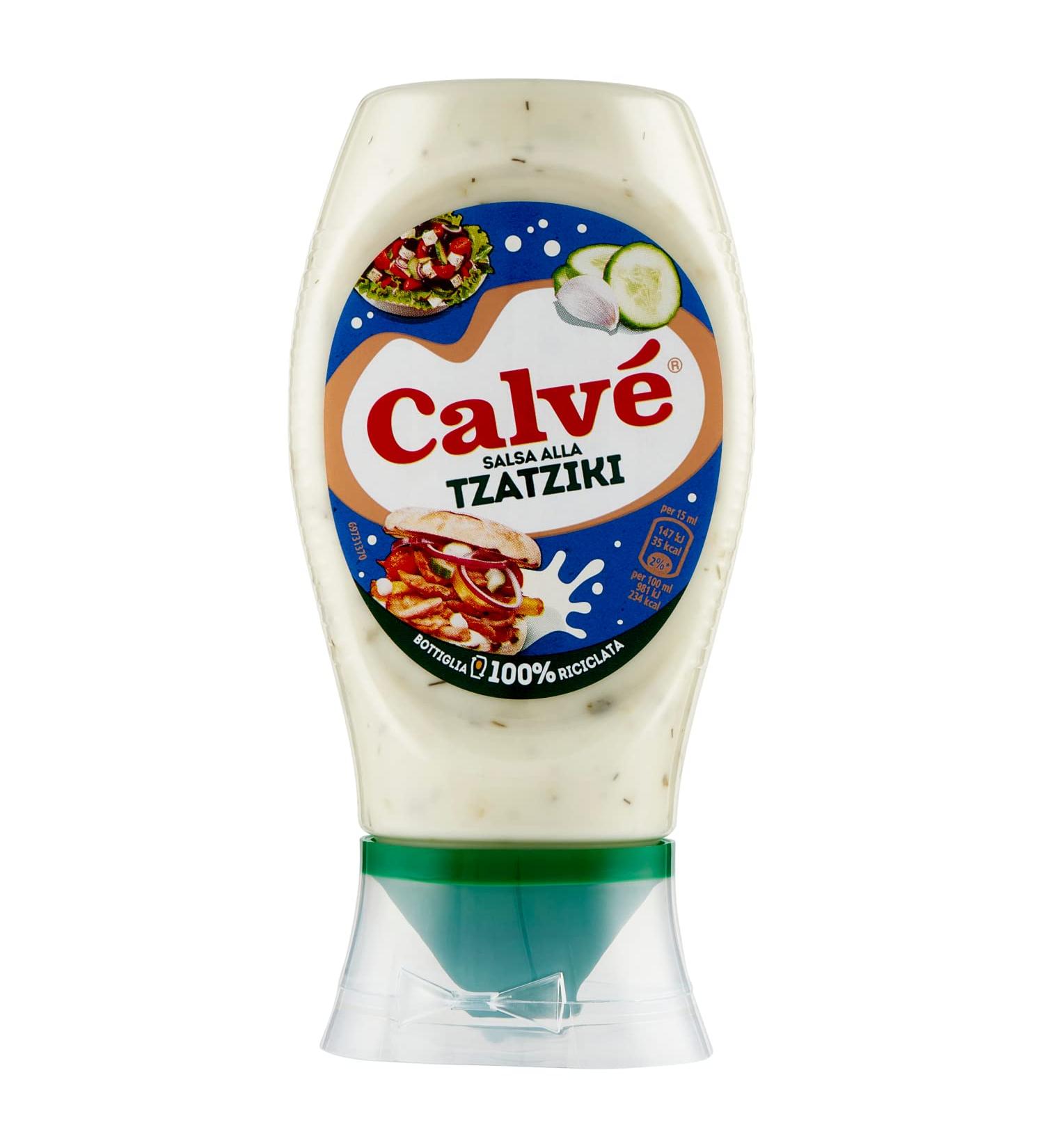  Calv Calv Tzaziki Sauce 8 Pieces 250 ml Tzaziki Cucumber Garlic Sauce Ideal for Pinching Salads Meat and Fish Colour-Free Gluten Free Vegan - Buy Online on GoSupps.com