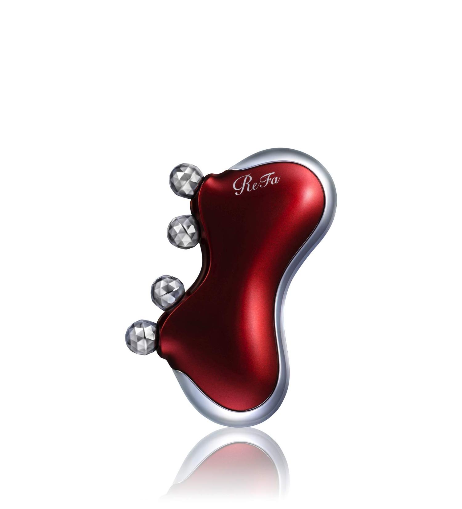 ReFa CAXA M1 Facial Contouring Tool | Reduces Wrinkles, Firms Skin, & Smooths Lines | Face Roller for Tightening and Toning | Pearl Red - Buy Online on GoSupps.com