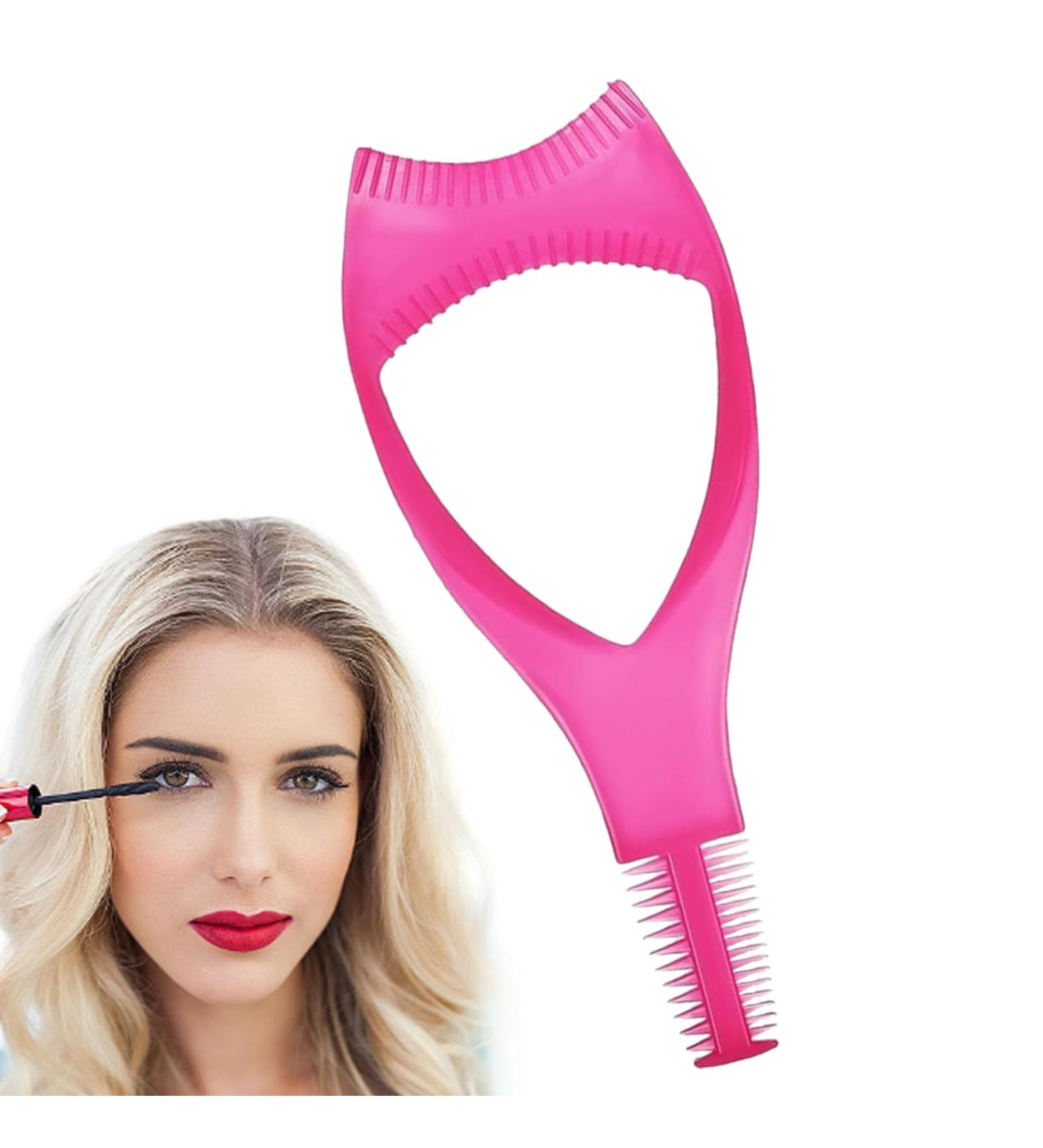 Mascara Shield Applicator False Eyelash Applicator Eyelash Applicator Tool 3 in 1 Eyelash Tools Mascara Applicator Protective Lash Mascara Shield Guard Comb Protector Eyelid for Make Up Hot Pink - Buy Online on GoSupps.com
