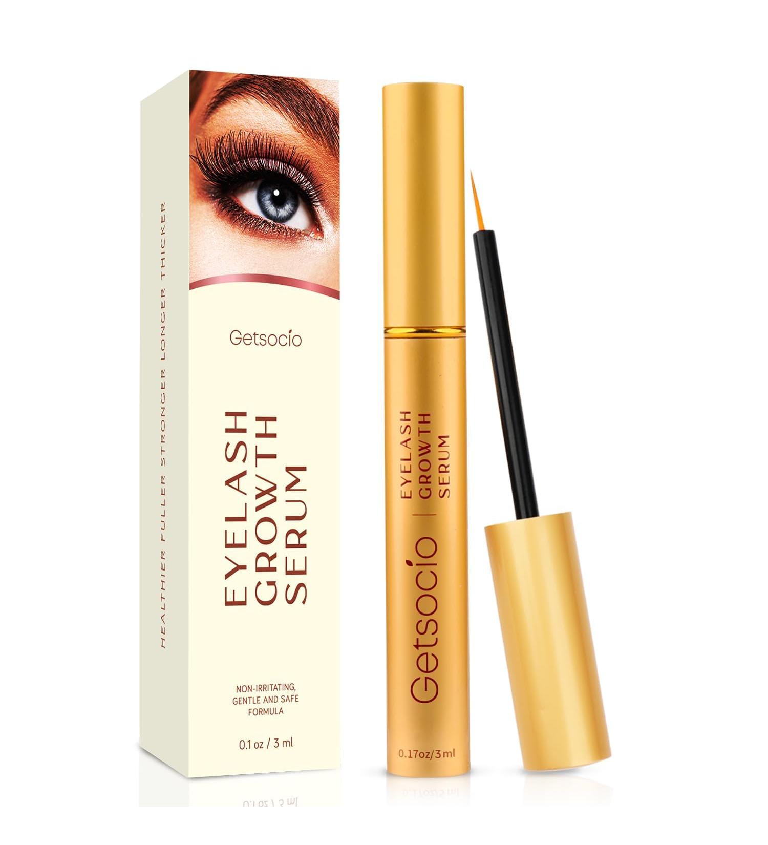 Getsocio Eyelash Growth Serum | Enhance Longer Fuller Thicker Lashes - Advanced Formula for Stunning Results - Buy Online on GoSupps.com