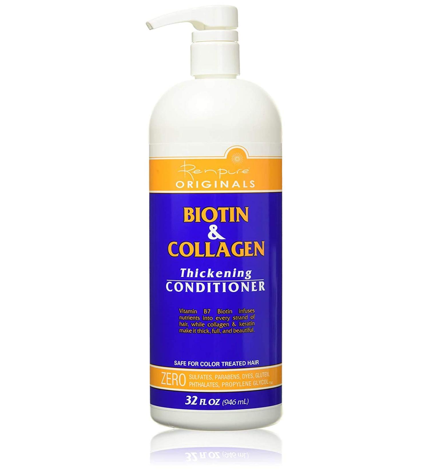 Renpure Originals Biotin & Collagen Thickening Conditioner - 32 Fl Oz (Pack of 1) White - Buy Online on GoSupps.com