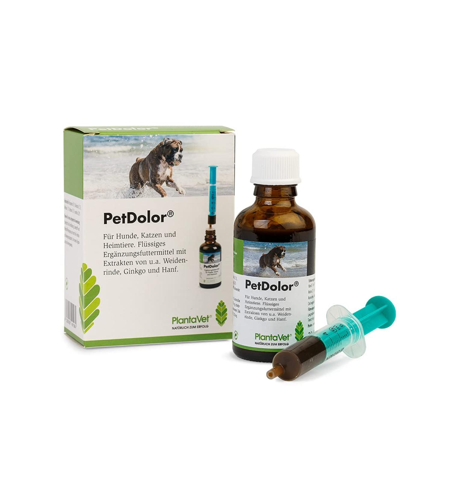 Plantavet Petdolor 50 ml - Liquid Nutritional Supplement for Dogs | Supports Musculoskeletal & Metabolic Function | International Shipping Available - Buy Online on GoSupps.com