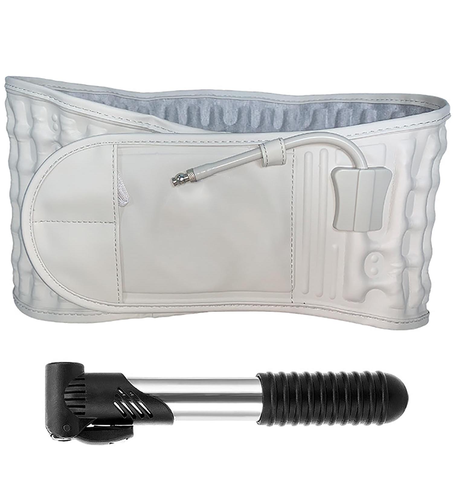Pailon Inflatable Waist Traction Belt | Spine Lumbar Support & 360 Protection | Comfortable Unisex in Gray - International Shipping Available - Buy Online on GoSupps.com