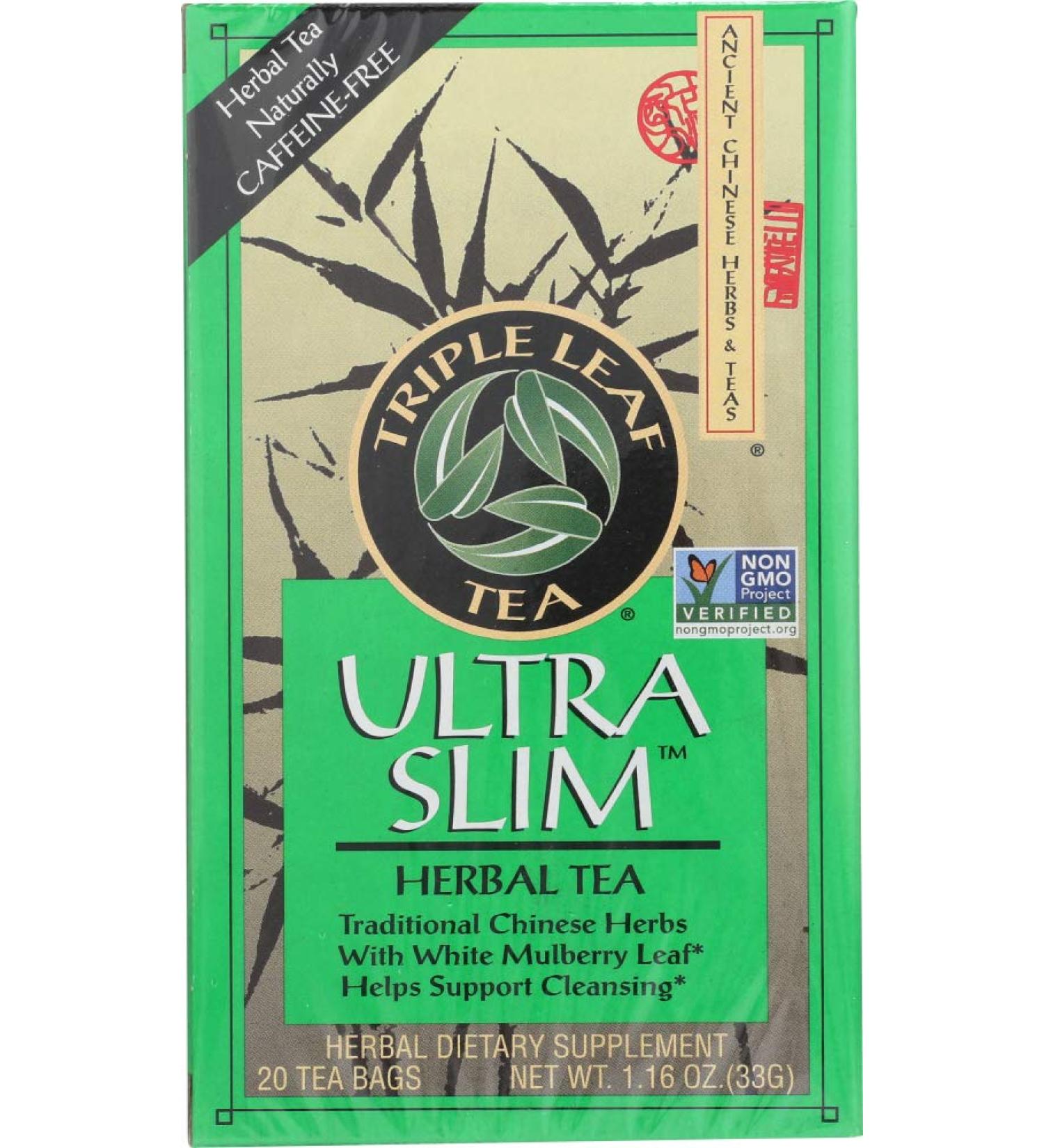 Triple Leaf Tea 29242-3pack Triple Leaf Tea Ultra Slim Tea - 3x20 bag - Buy Online on GoSupps.com