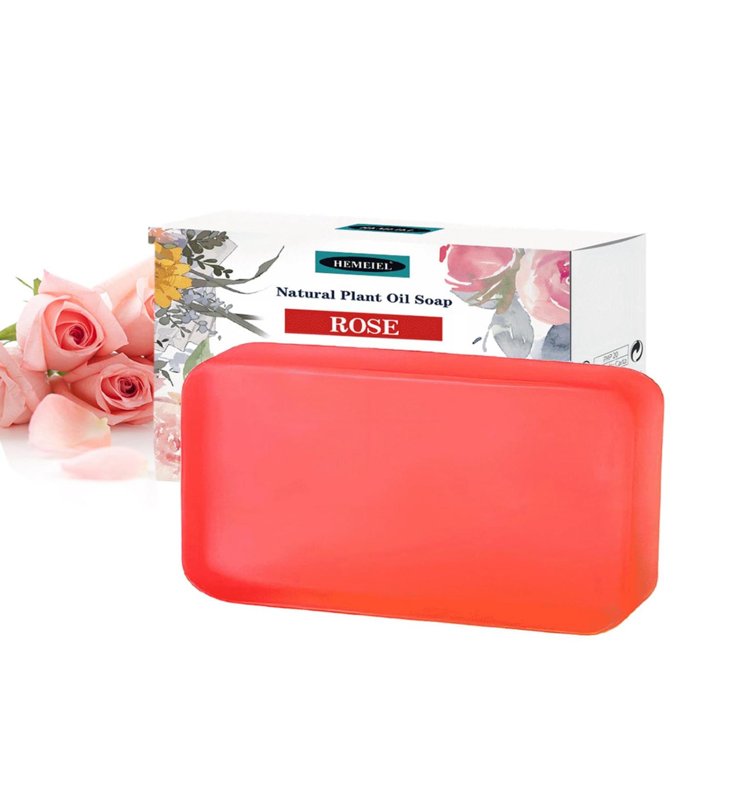 Soap Bar Rose Glow Soap For Face & Body Handmade Soap Bar for Deep Cleansing Exfoliating Gentle Soap for Acne Prone Skin - Moisturizer Cleansing Bar - Buy Online on GoSupps.com