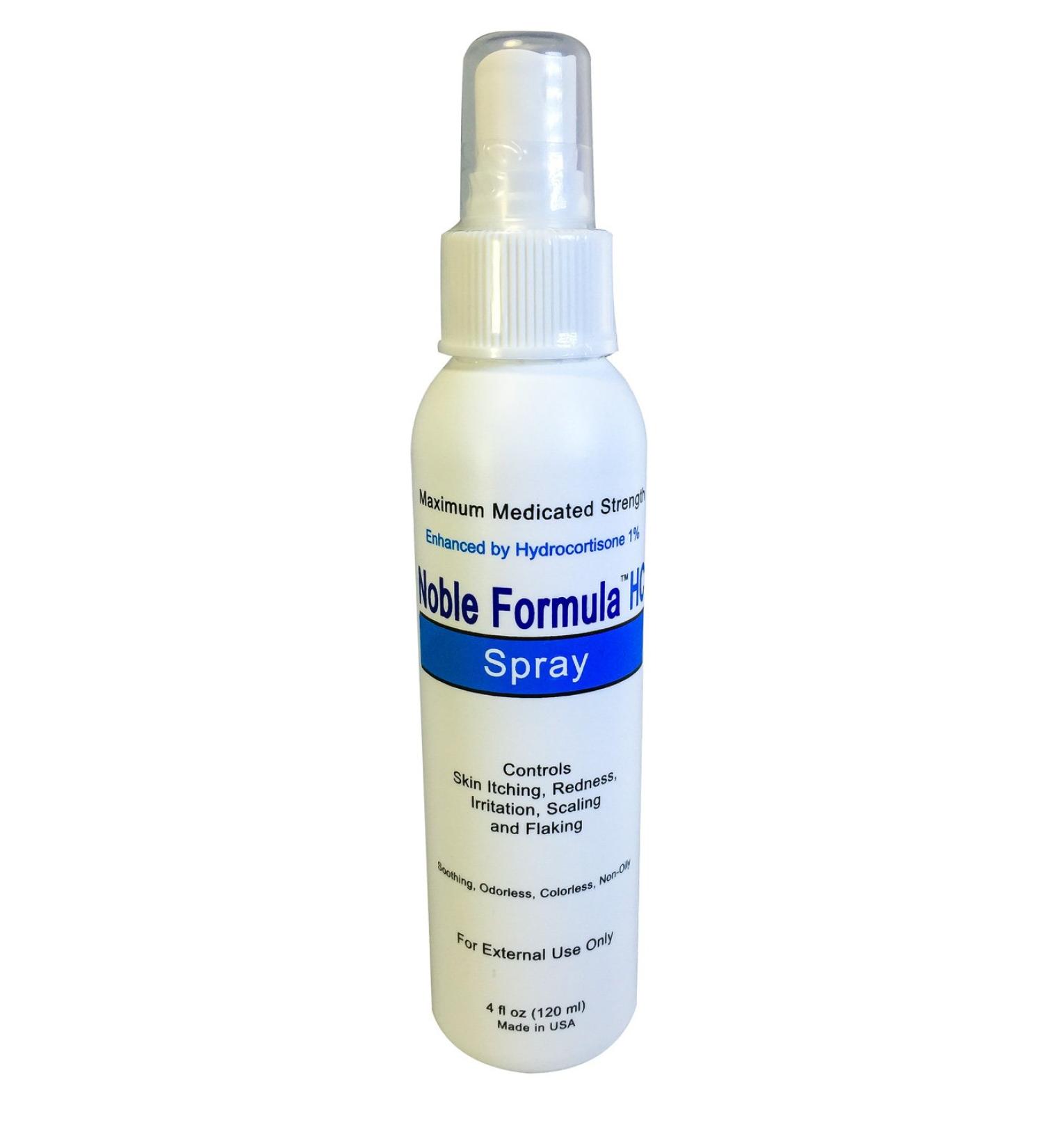 Noble Formula 1% Hydrocortisone Spray with .25% Znp Zinc - 4 oz (Pack of 1) - Buy Online on GoSupps.com