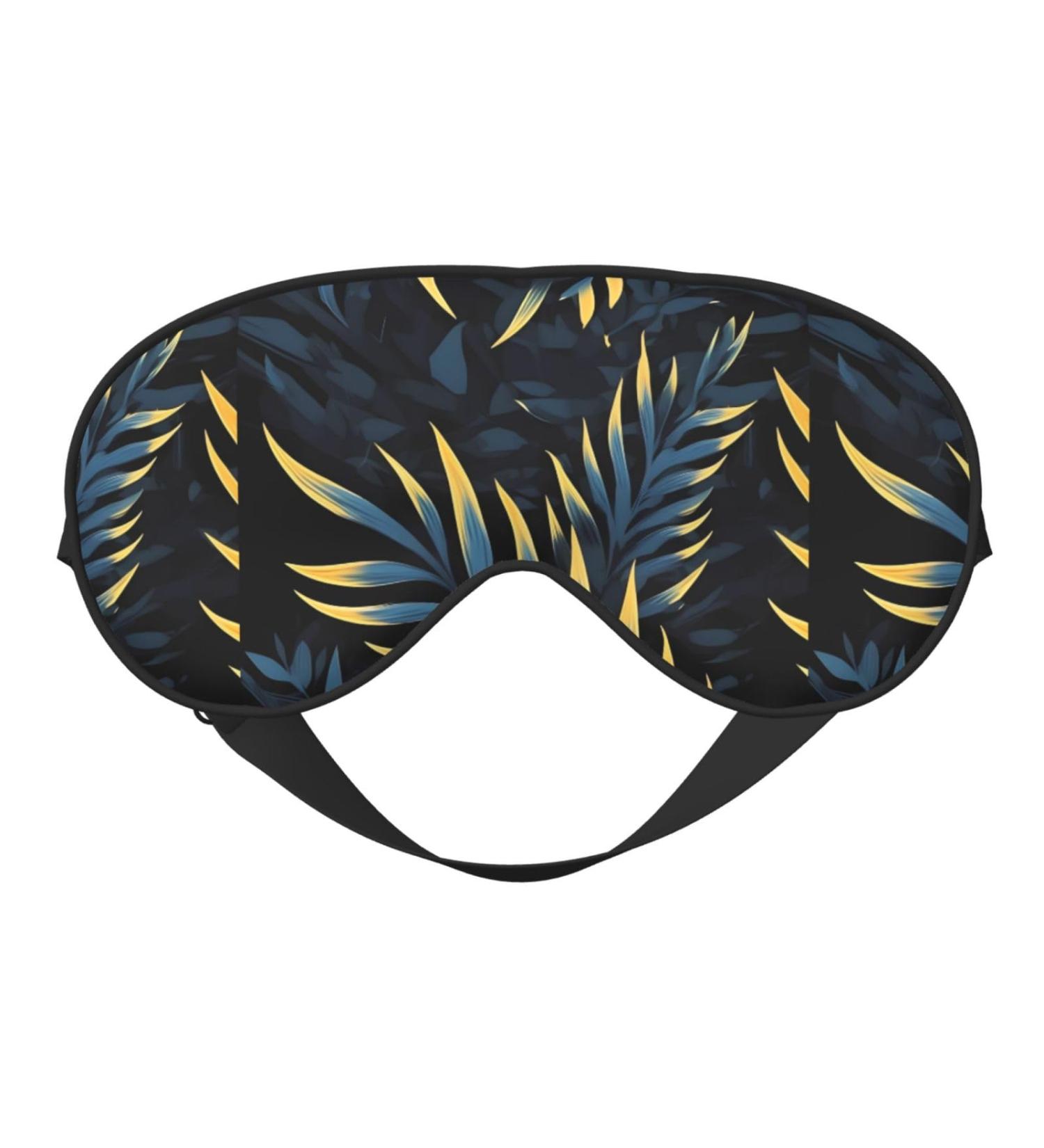 Leaves in The Dark Unisex Adjustable Blackout Eye Mask for Sleep Travel & Yoga - Perfect for Home & Office Naps - Buy Online on GoSupps.com