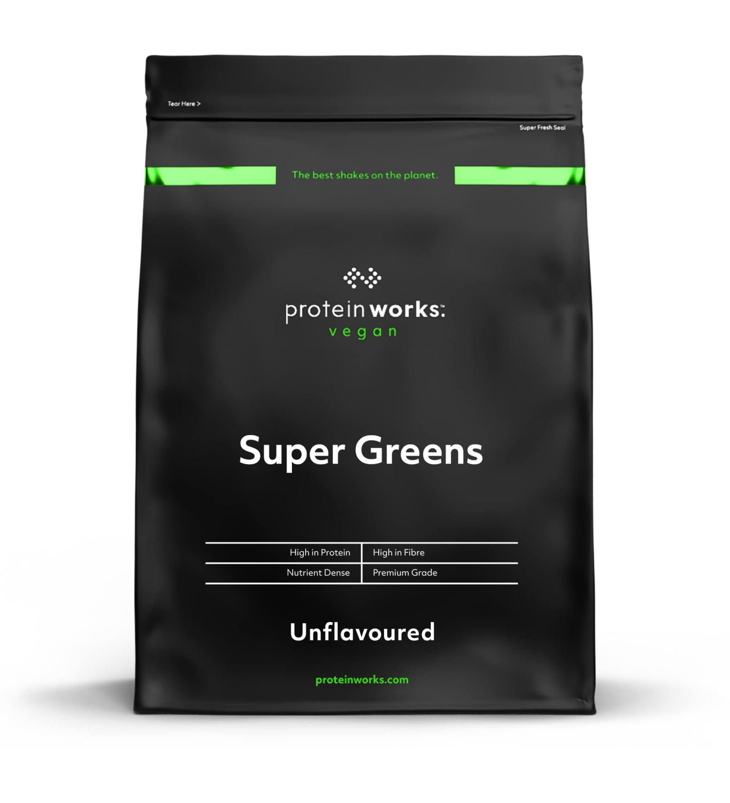 Super Greens Protein Shake - Tasteless Vitamin Boost | The Protein Works | 250g - Buy Online on GoSupps.com