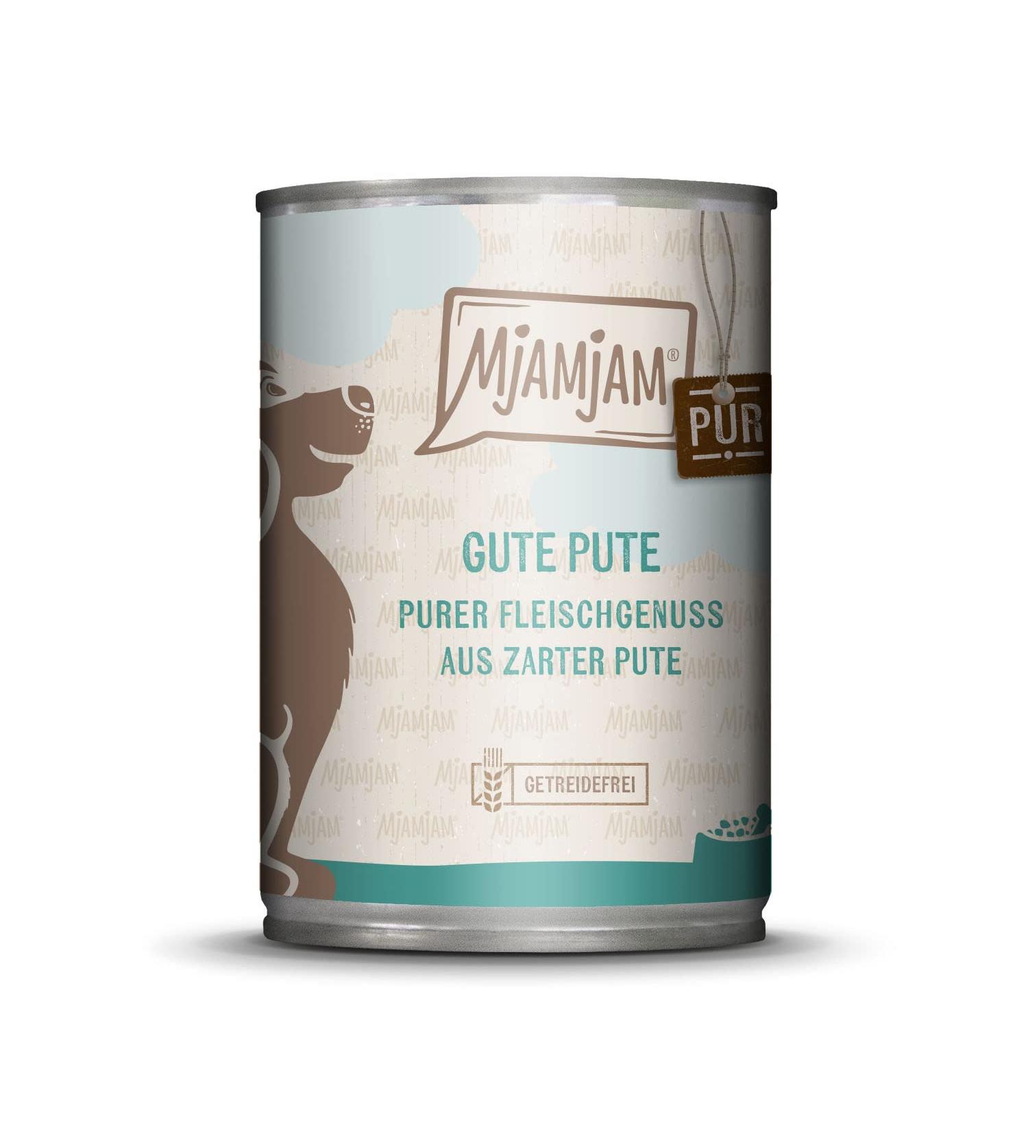 MjAMjAM - Premium Wet Dog Food - Pure Good Turkey 1 Pack (1 x 400 g) Grain Free with Extra Meat - Buy Online on GoSupps.com