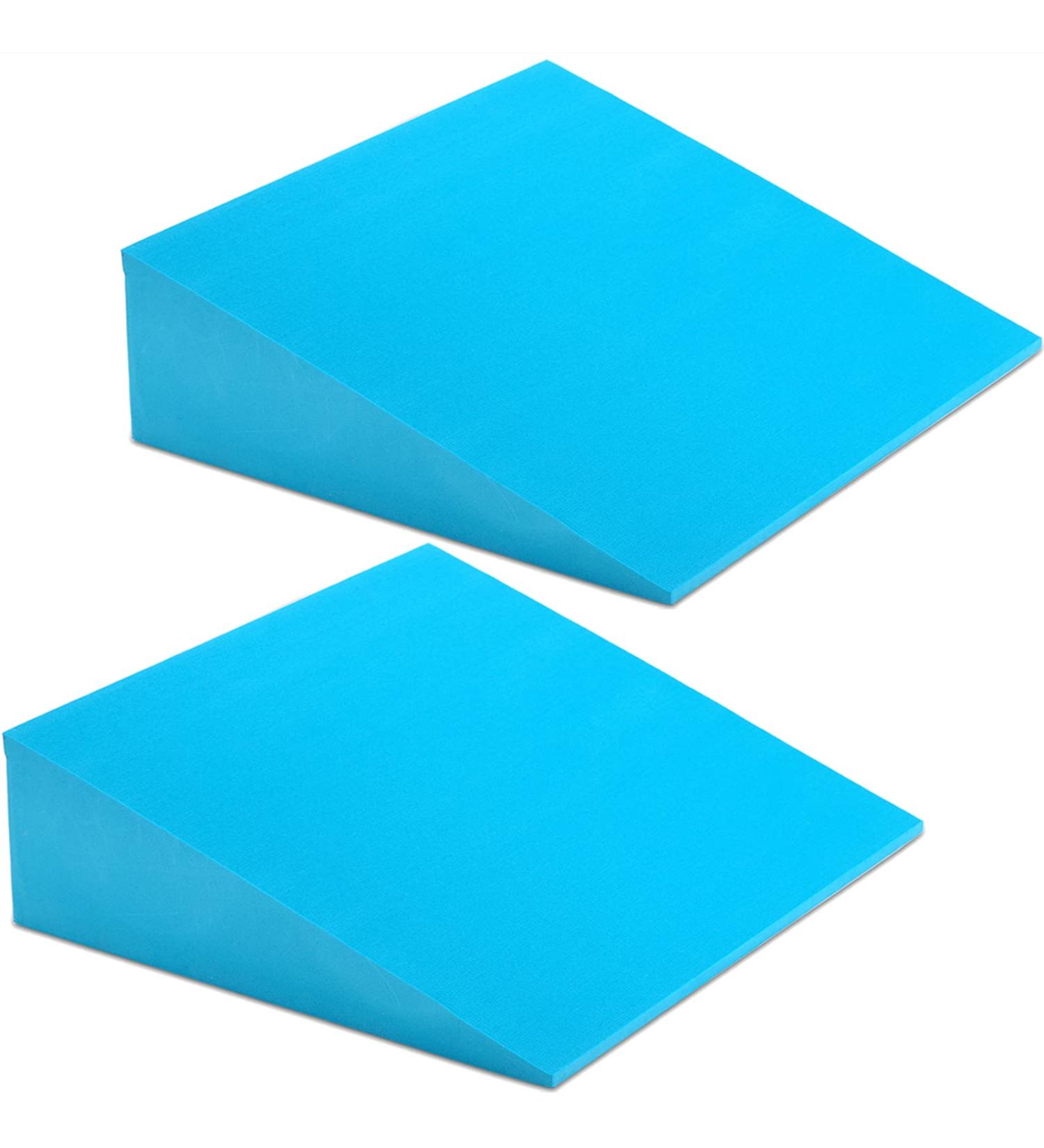 DEAYOU 2 Pack Yoga Foam Wedge  13" EVA Foam Incline Wedge  Stretch Slant Board Exercise  Improve Lower Leg Strength  Calf Raise Squat Block  Ankle Foot Stretcher  Knee Pad  Wrist Back Support  Blue - Buy Online on GoSupps.com