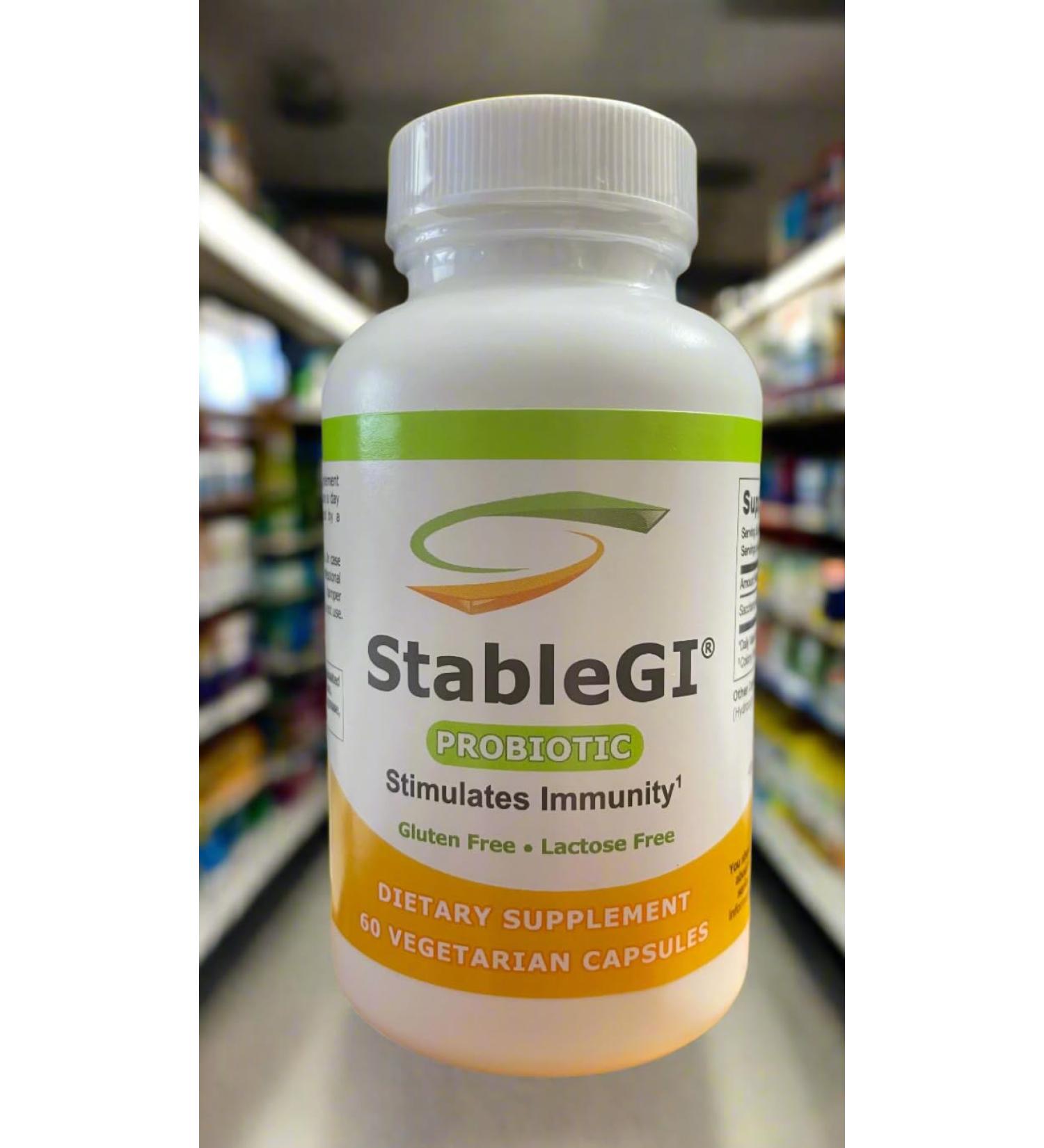 StableGI Probiotic Supplement - Saccharomyces Boulardii Supplement for All Ages - Easy to Swallow - Vegetarian Capsules - Supports Immune System & GI Health 60 Capsules - Buy Online on GoSupps.com
