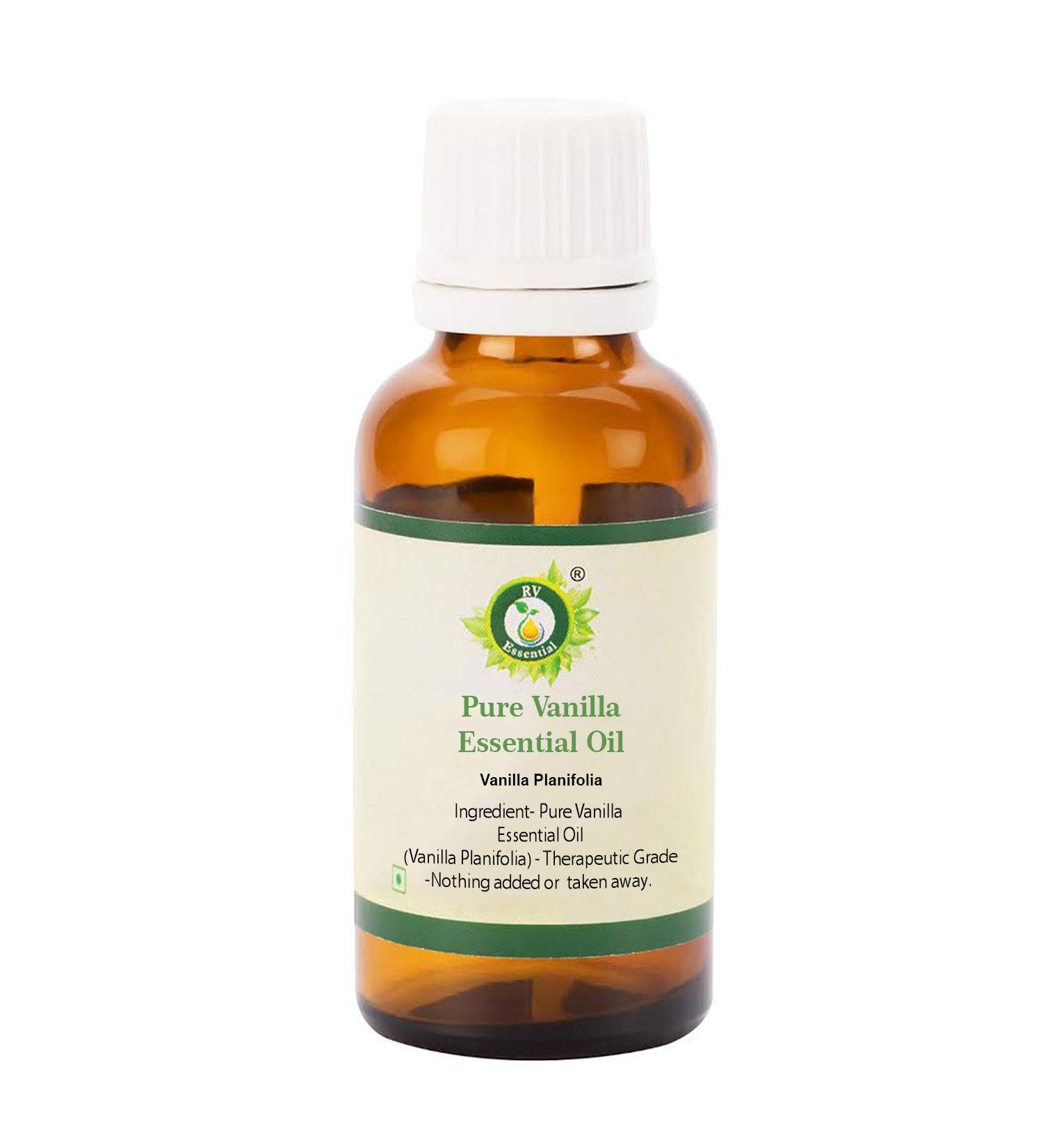 Vanilla Essential Oil | Vanilla Planifolia | for Fragrance | for Scent | for Body | for Massage | for Hair | for Skin | 100% Pure Natural | 30ml | 1.01oz by R V Essential Vanilla 1.01 Fl Oz (Pack of 1)