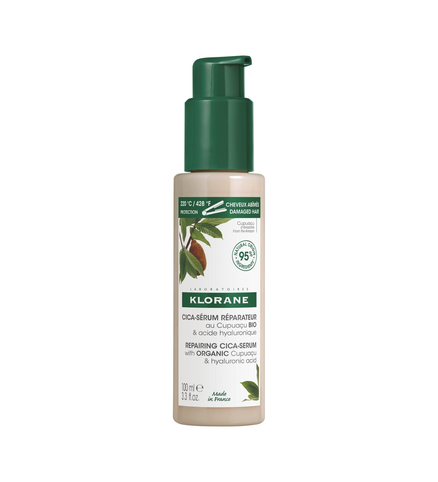 Klorane - Repairing Cica-Serum with Organic Cupua u & Hyaluronic acid - Very dry damaged hair - 100ml - Buy Online on GoSupps.com