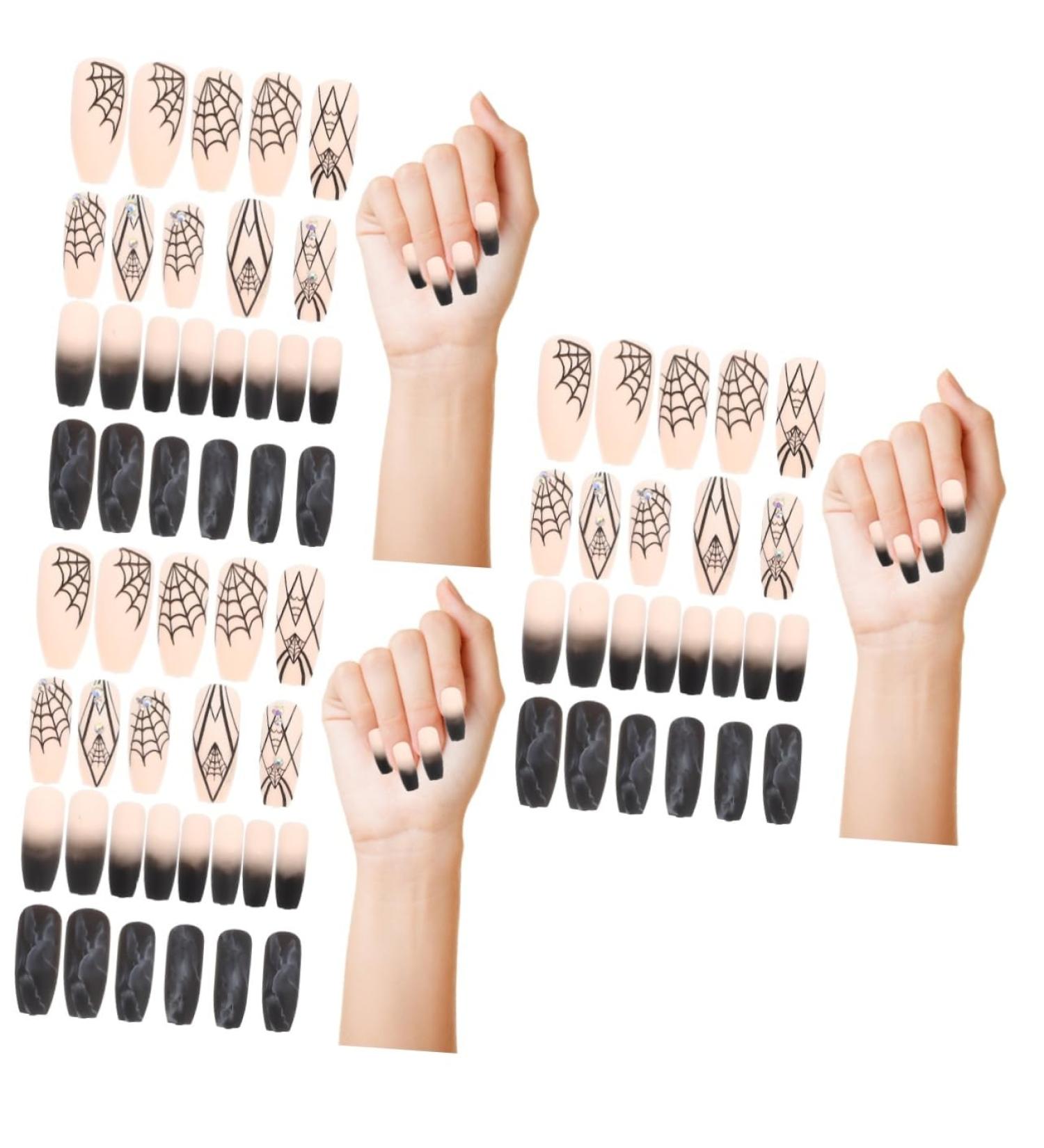 minkissy 3 Sets Halloween Fake Nails 4th of July Nails Press on Nail Decoration Nail Art Decoration Fake Nails French DIY Manicure Supply Artificial Nail Manicure False Nail Ghost Decor Abs - Buy Online on GoSupps.com