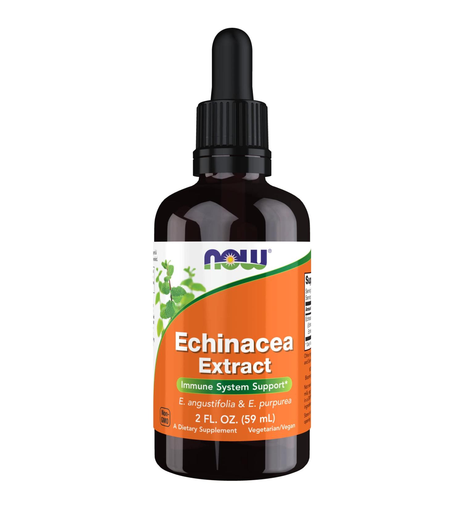 NOW Foods Supplements Echinacea Extract Liquid with Dropper Immune System Support* 2-Ounce 2 Fl Oz (Pack of 1) - Buy Online on GoSupps.com