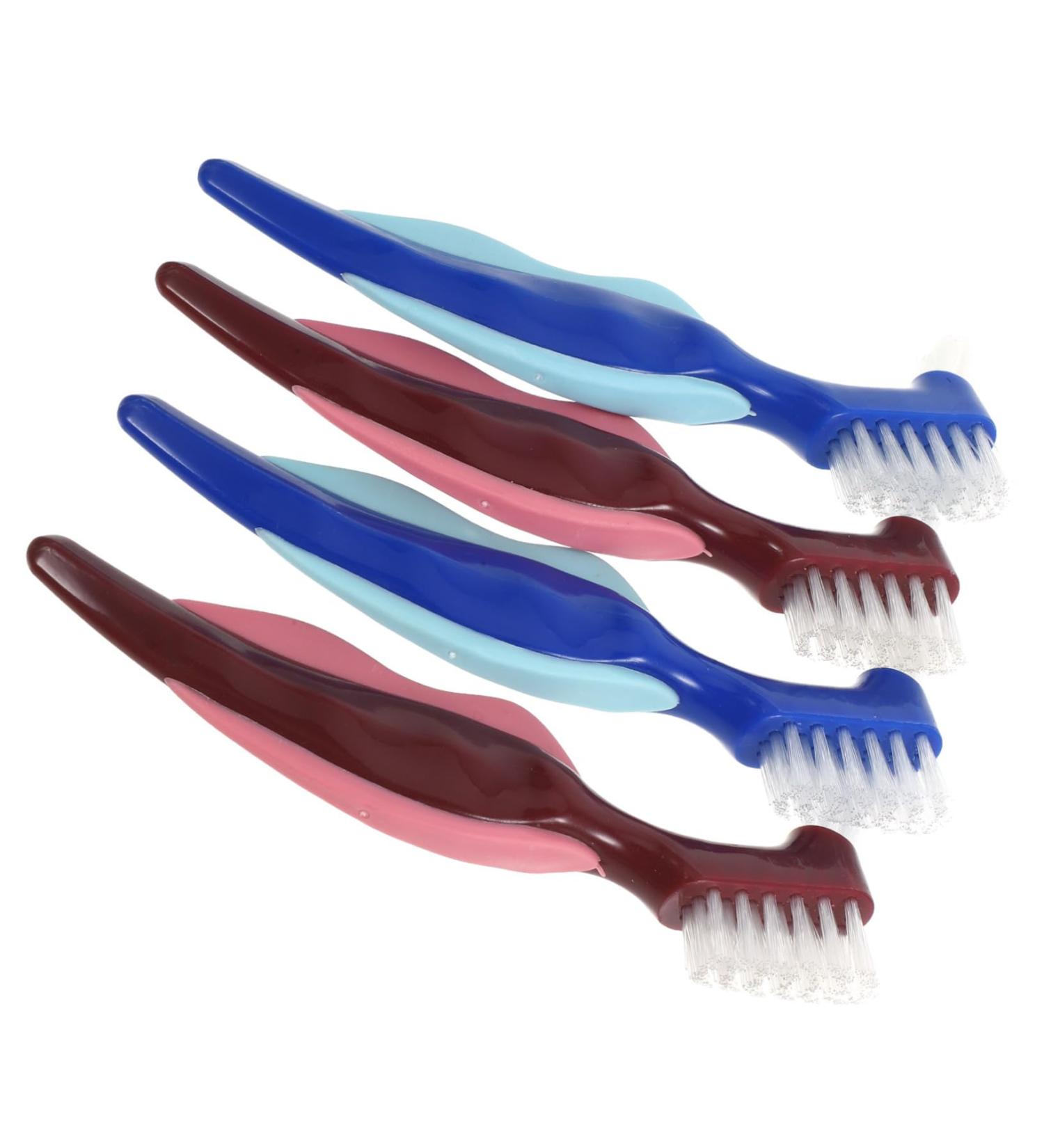 Minkissy 4-Piece Dual-Sided Toothbrush Set for Prosthesis Care | Clean & Maintain Your Dental Prosthetics - Buy Online on GoSupps.com