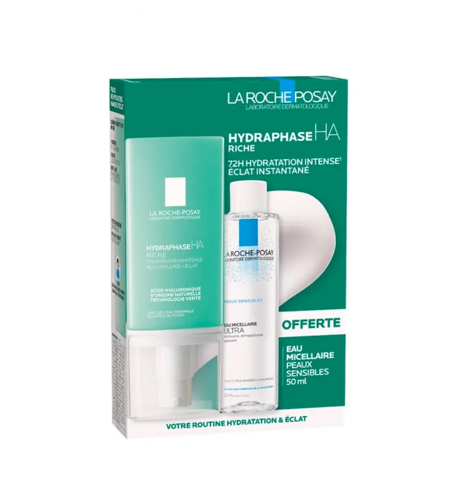 La RochePosay Hydraphase HA Rich 50 ml with micellar water for sensitive skin