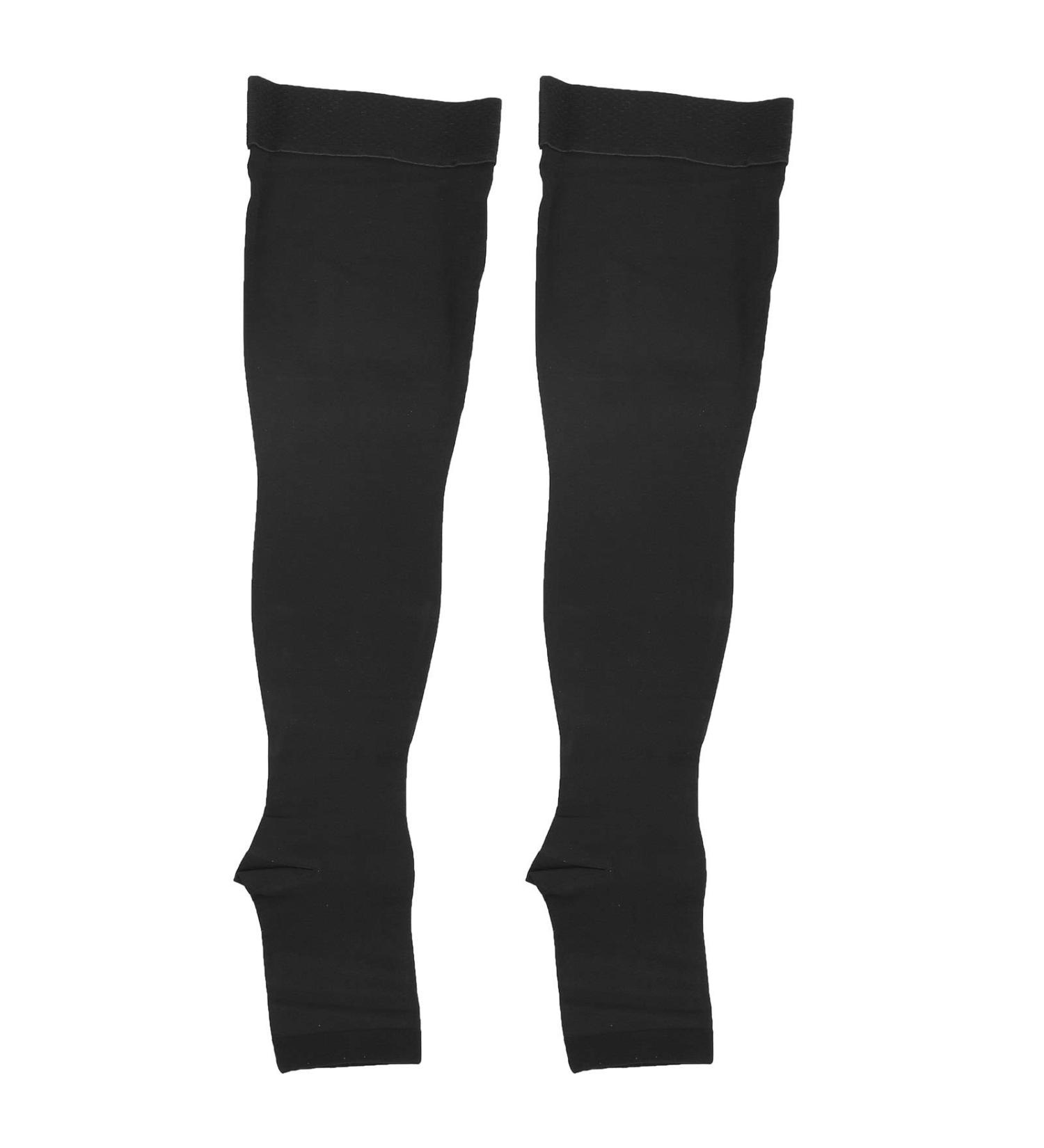 Fybida Long Compression Socks with Open Toe - Breathable Stockings for Leg Edema Relief & Comfort - Buy Online on GoSupps.com